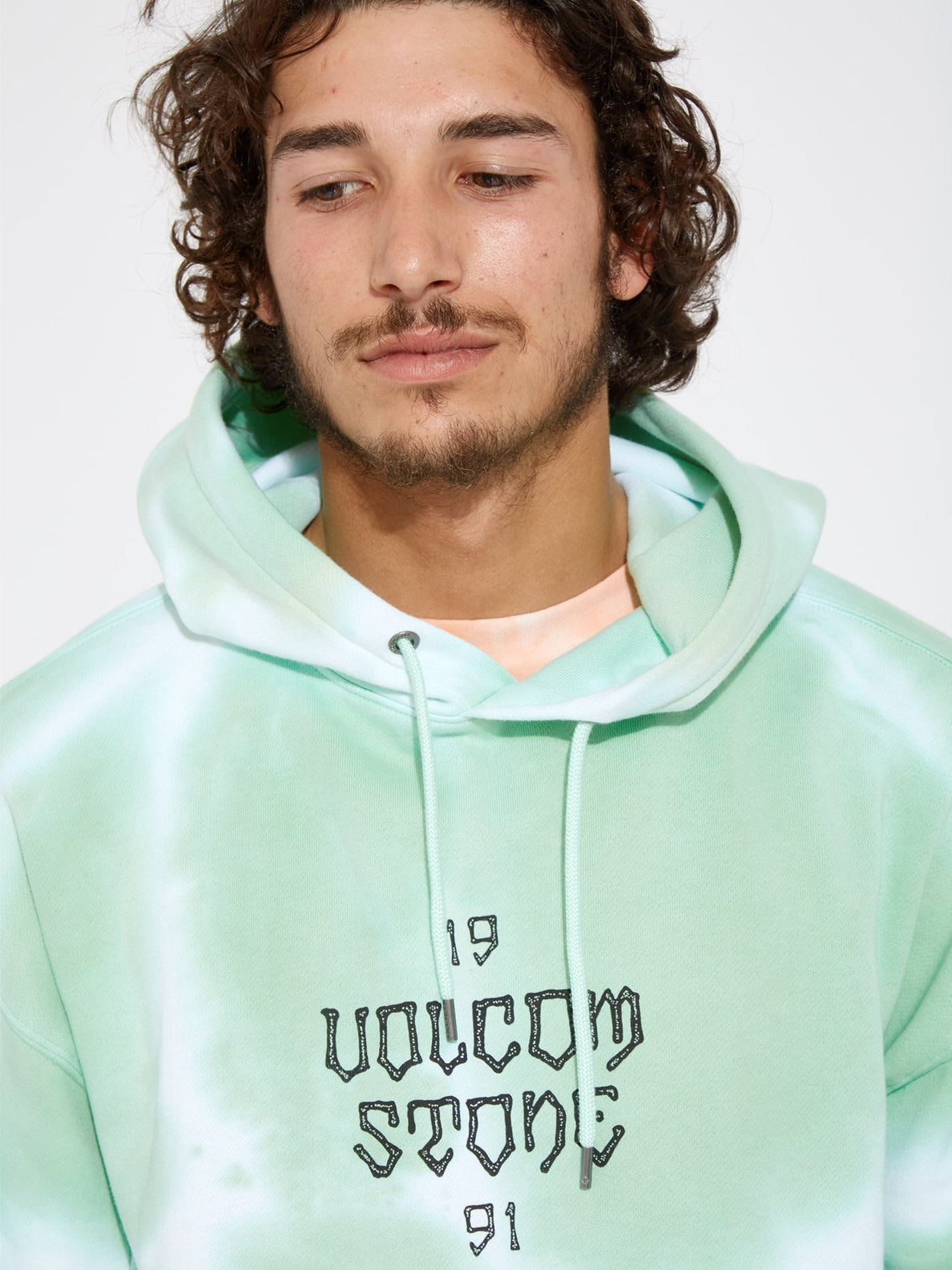 Felpa con cappuccio Volcom Trippin Dye Bottle Green