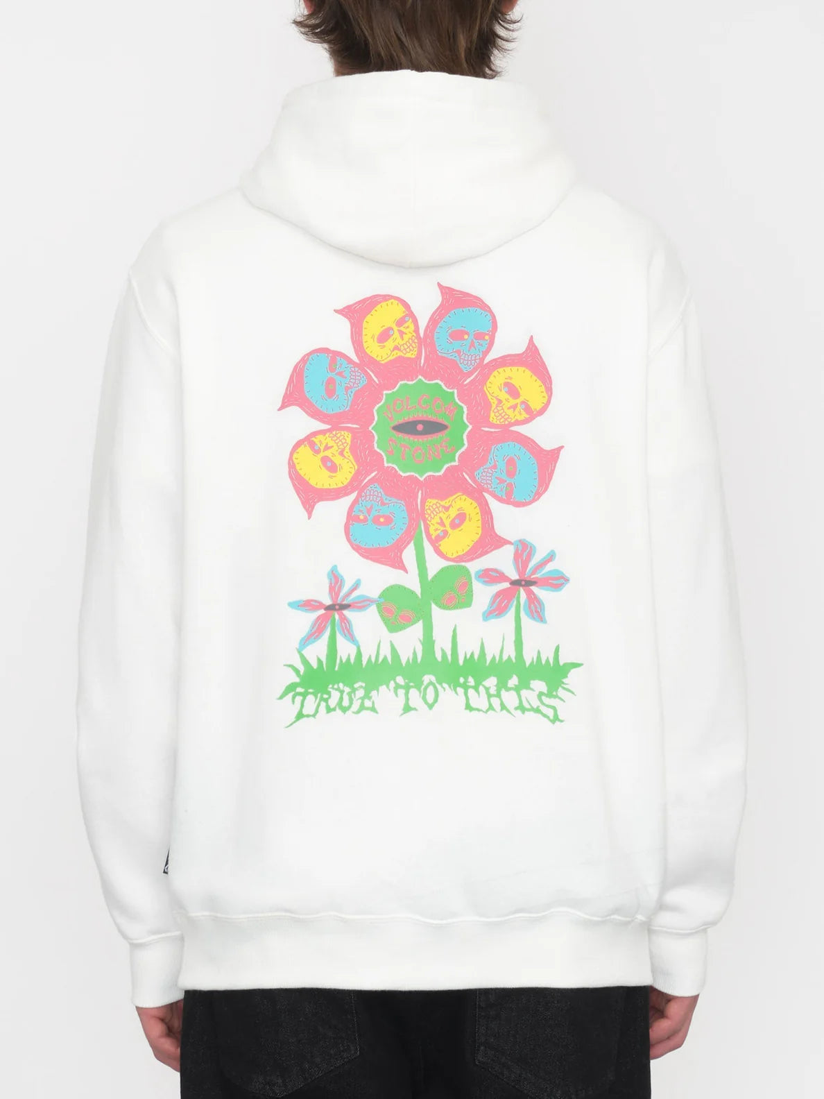 Sweat à capuche Volcom Earth Tripper - Blanc cassé