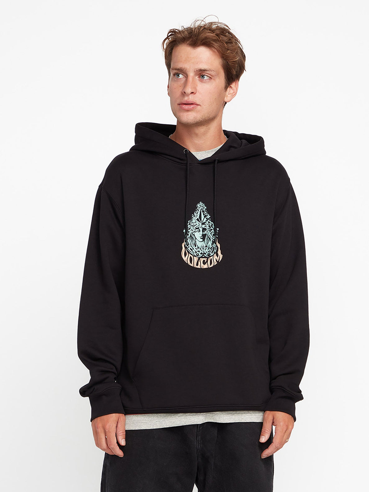 Felpa con cappuccio Volcom Strike Hood - nera