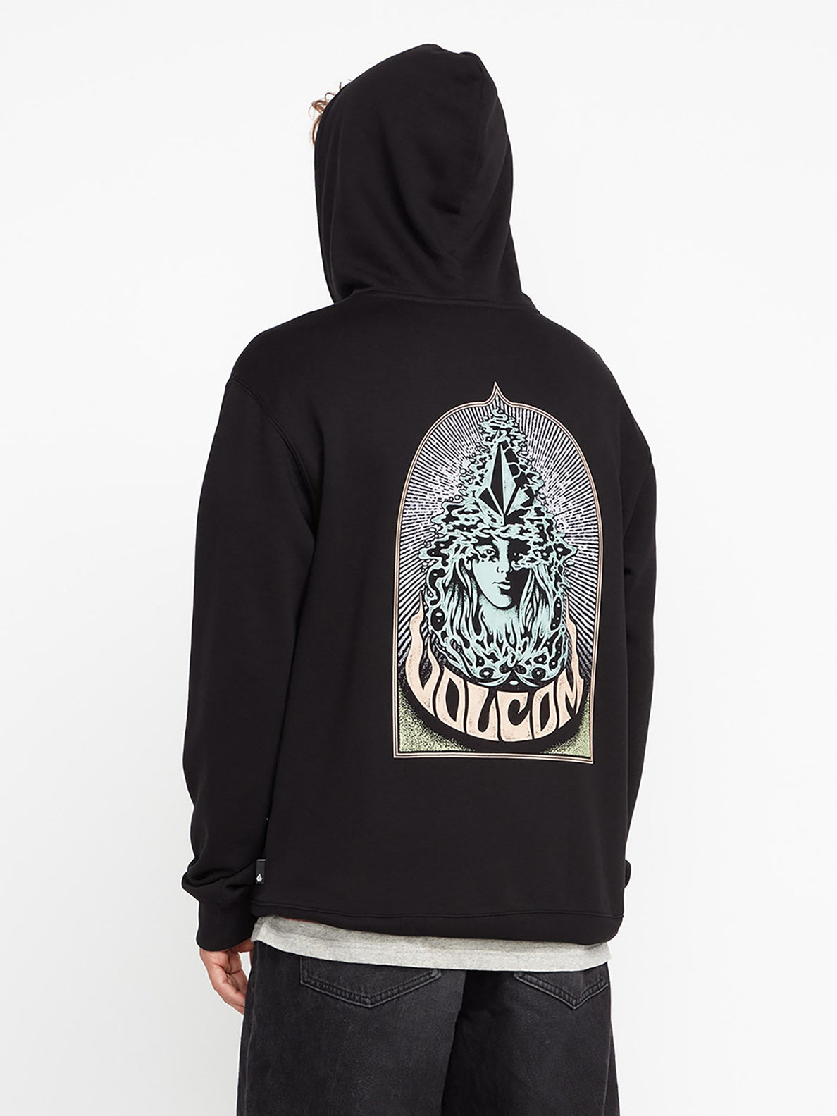 Felpa con cappuccio Volcom Strike Hood - nera