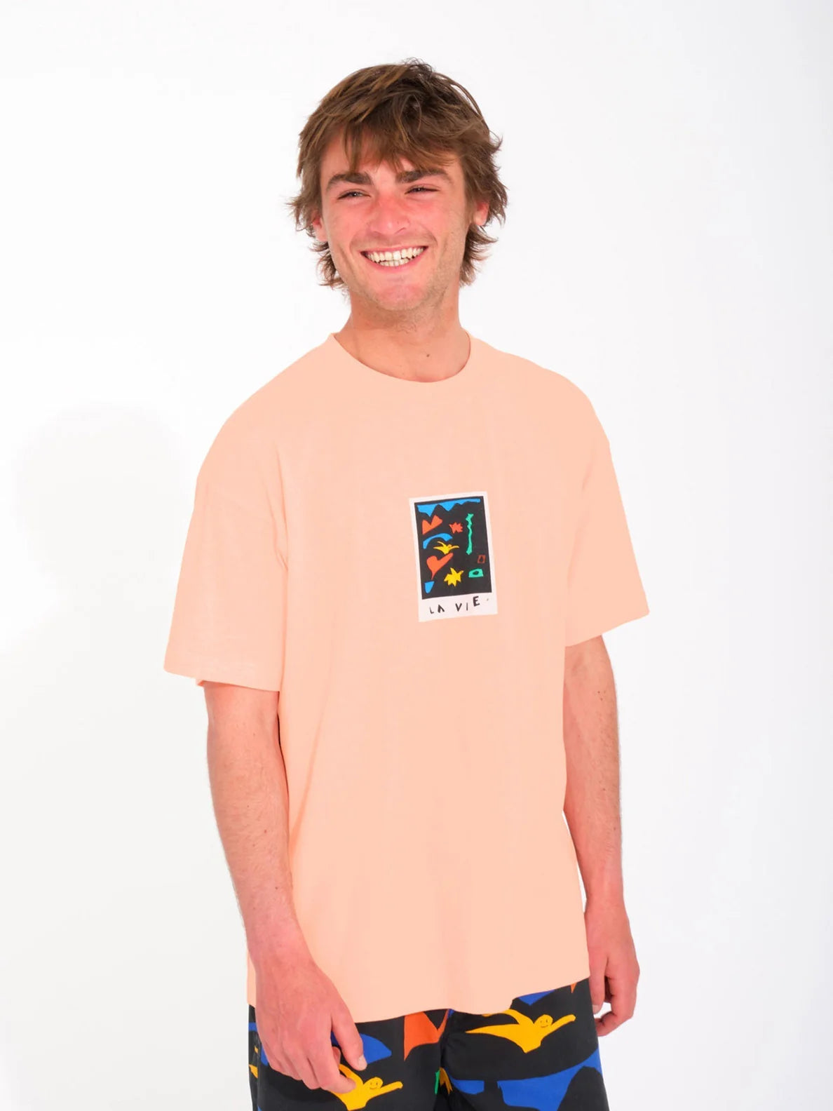 Volcom Arthur Longo 3 T-shirt - Salmon | Best selling products | Collection_Zalando | Men's short sleeve t-shirts | Men's T-shirts | Volcom Shop | surfdevils.com