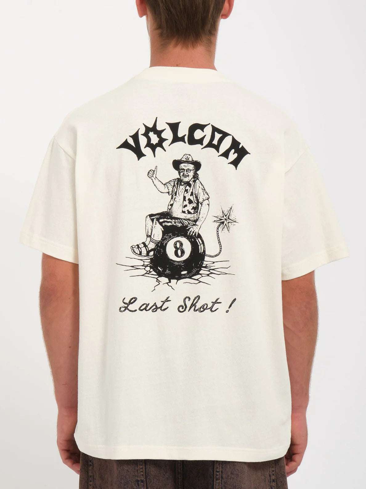 T-Shirt Volcom Last Shot - Blanc Sale