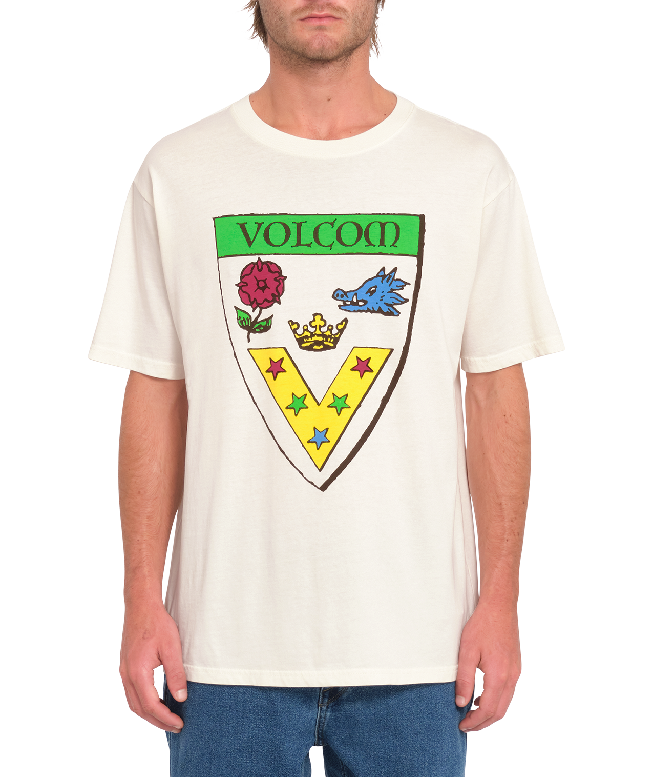 Volcom Fergadelic Short Sleeve T-Shirt - Off White
