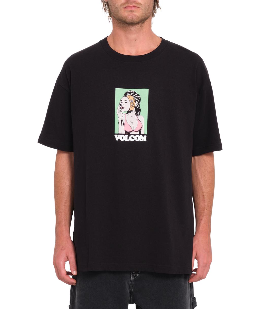 T-shirt de manga curta Volcom Underfaced - Preto
