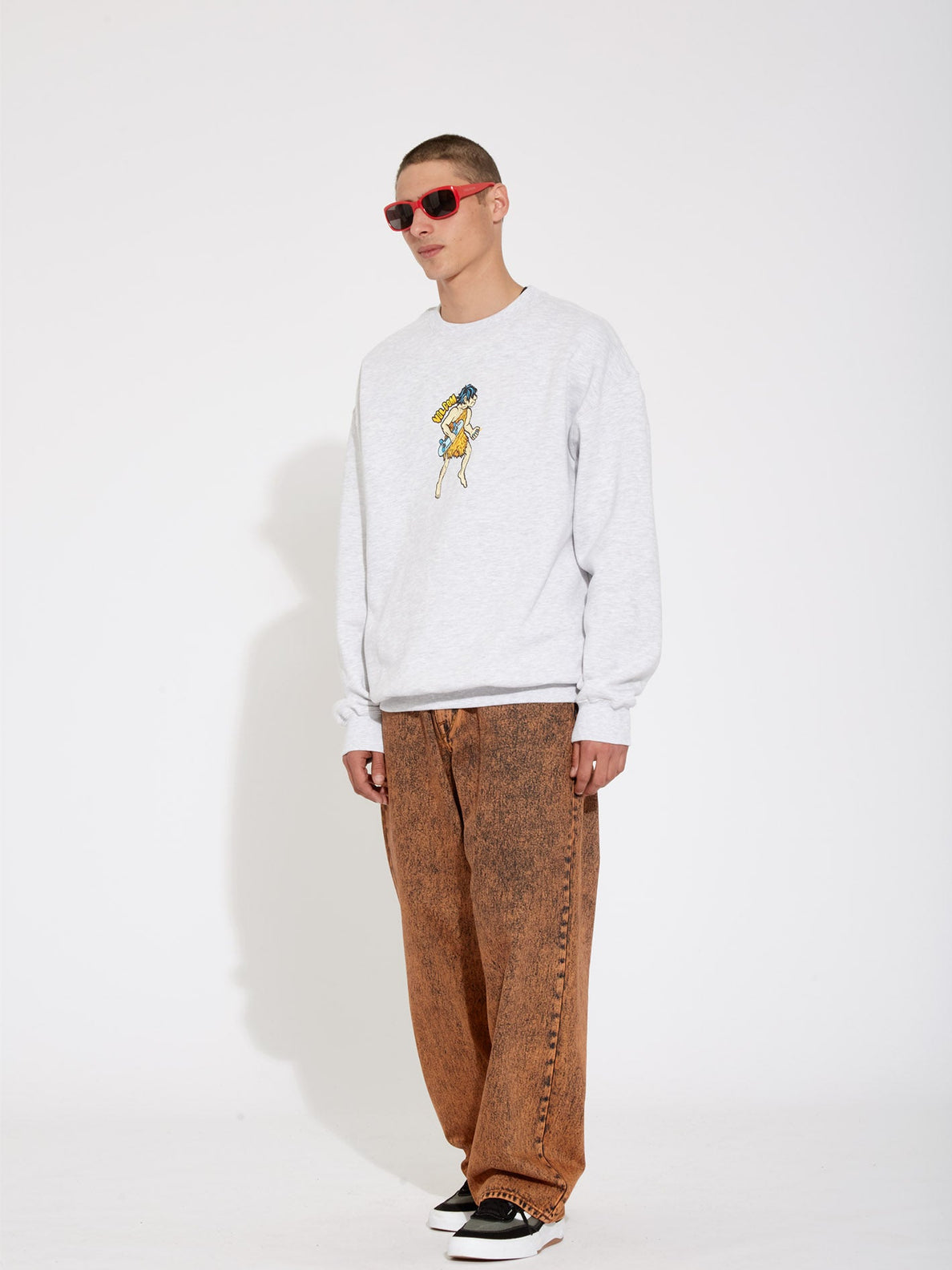 Felpa Volcom Todd Bratrud Crew grigio erica