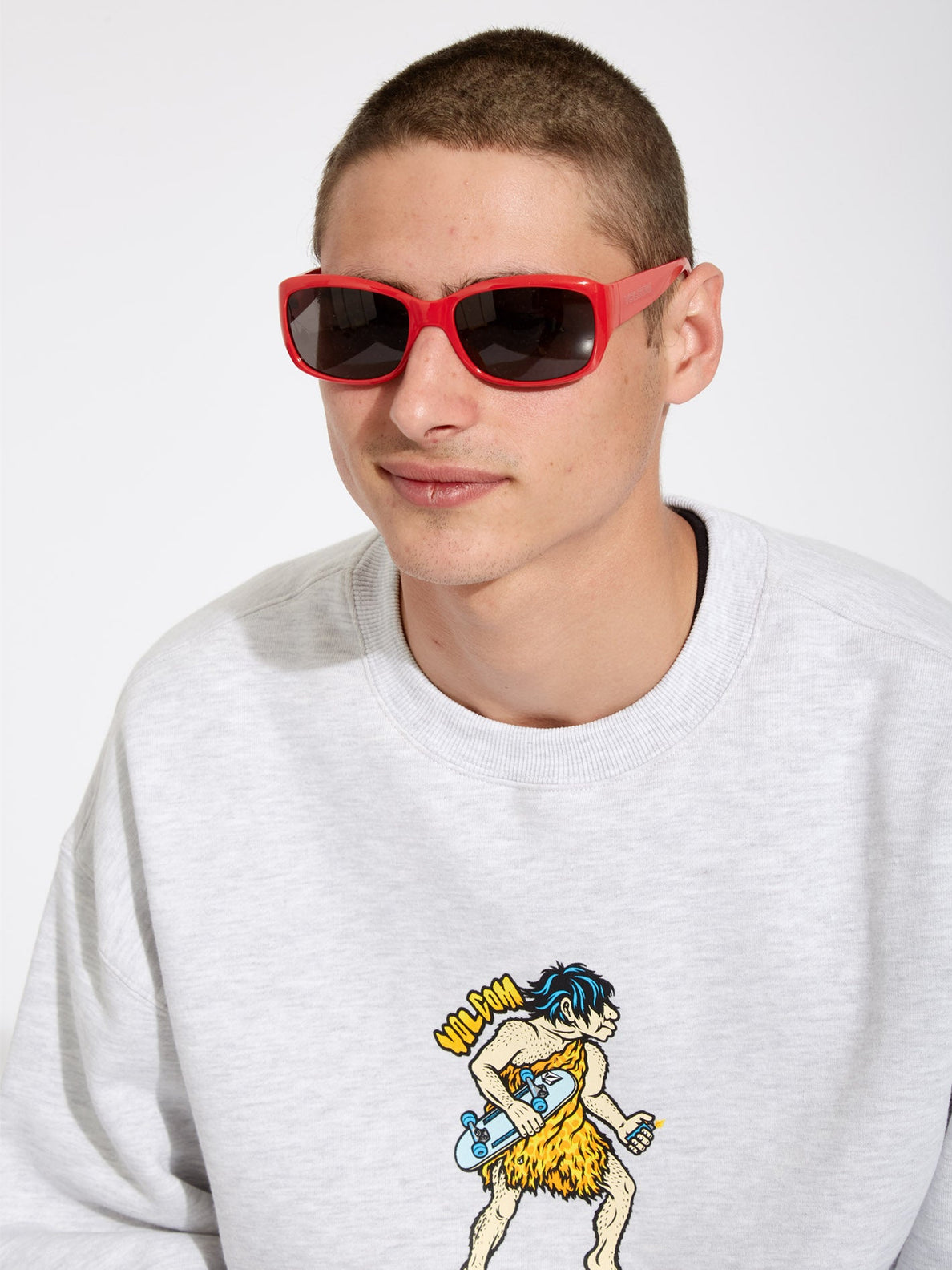 Felpa Volcom Todd Bratrud Crew grigio erica