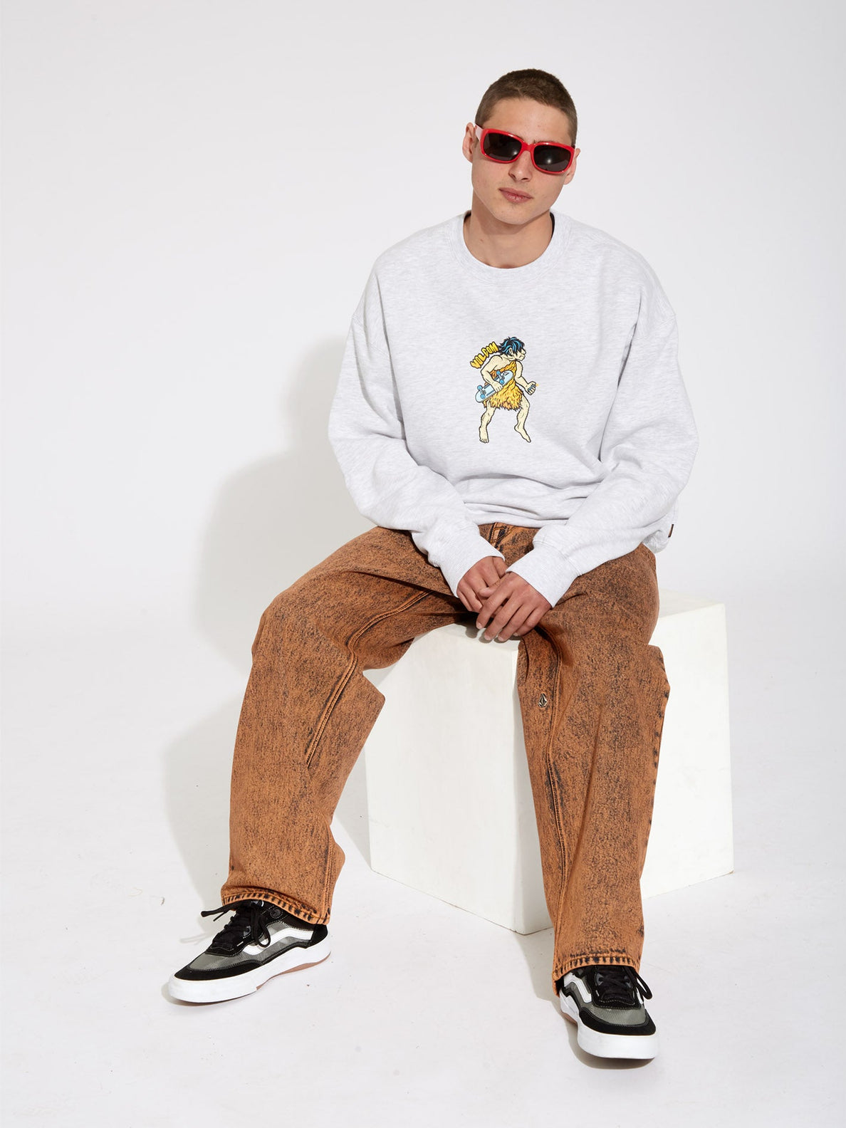 Felpa Volcom Todd Bratrud Crew grigio erica