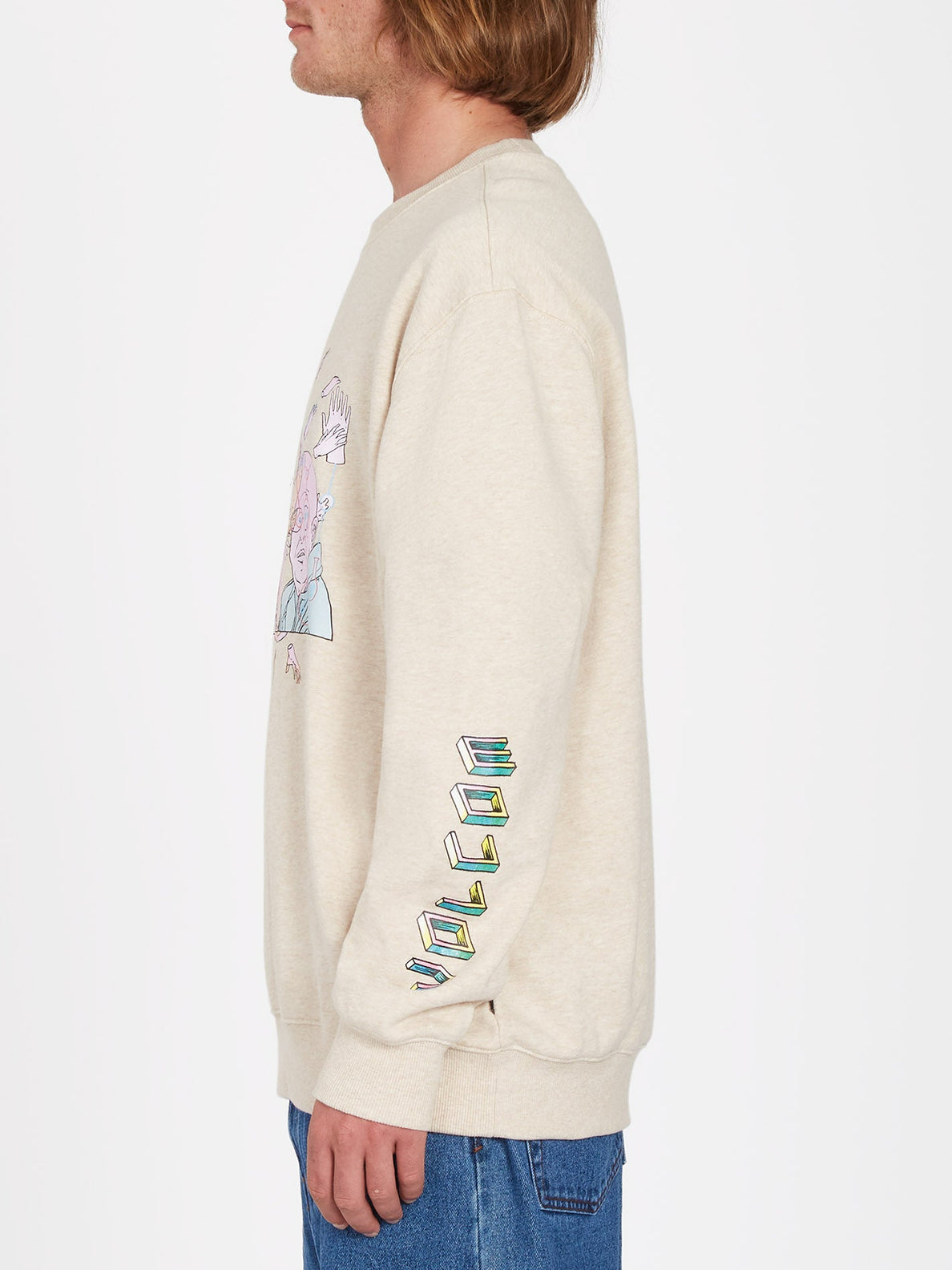 Sweat Volcom Ed Merlin Murray Crew Whitecap Gris