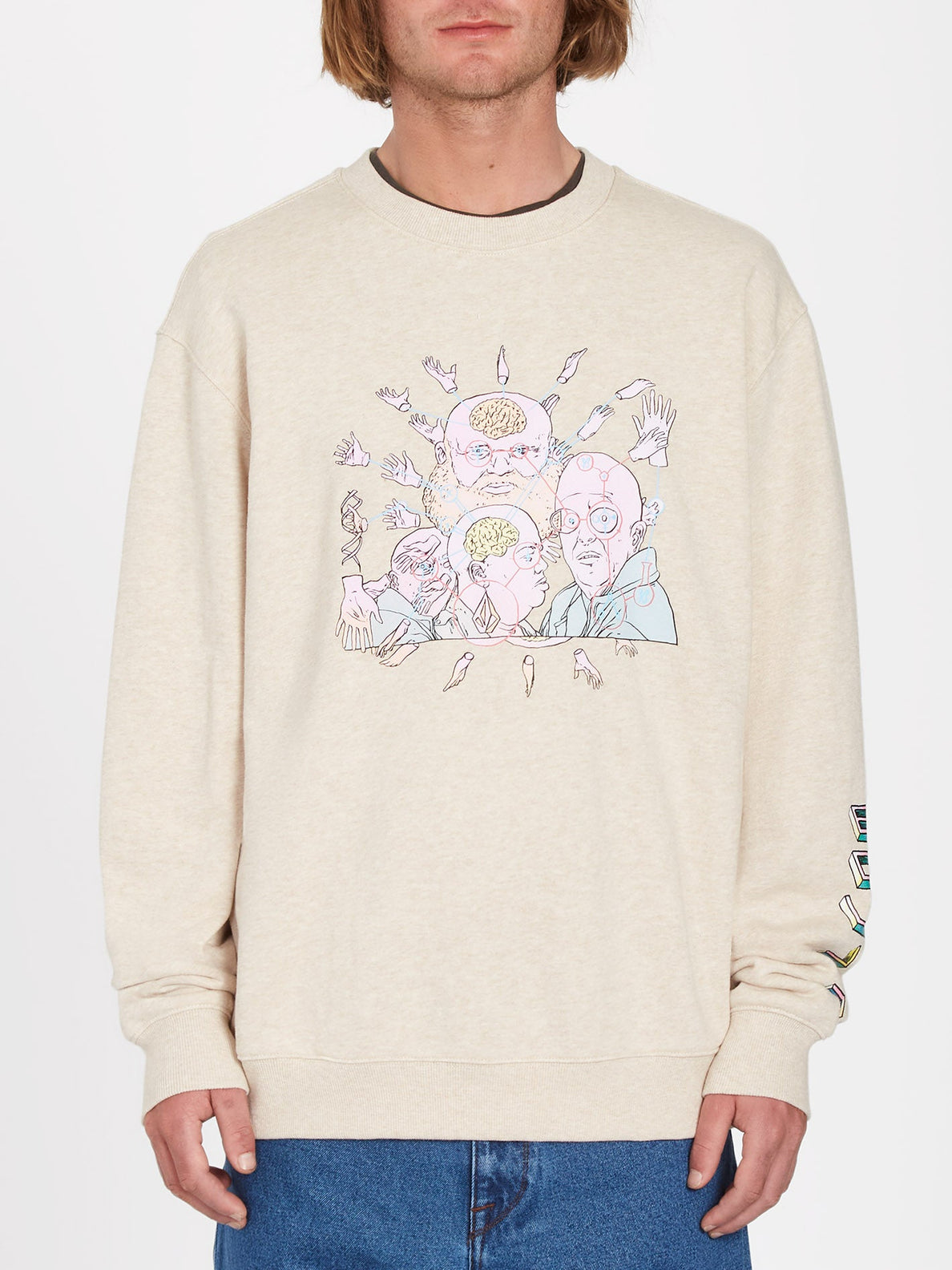 Sweat Volcom Ed Merlin Murray Crew Whitecap Gris