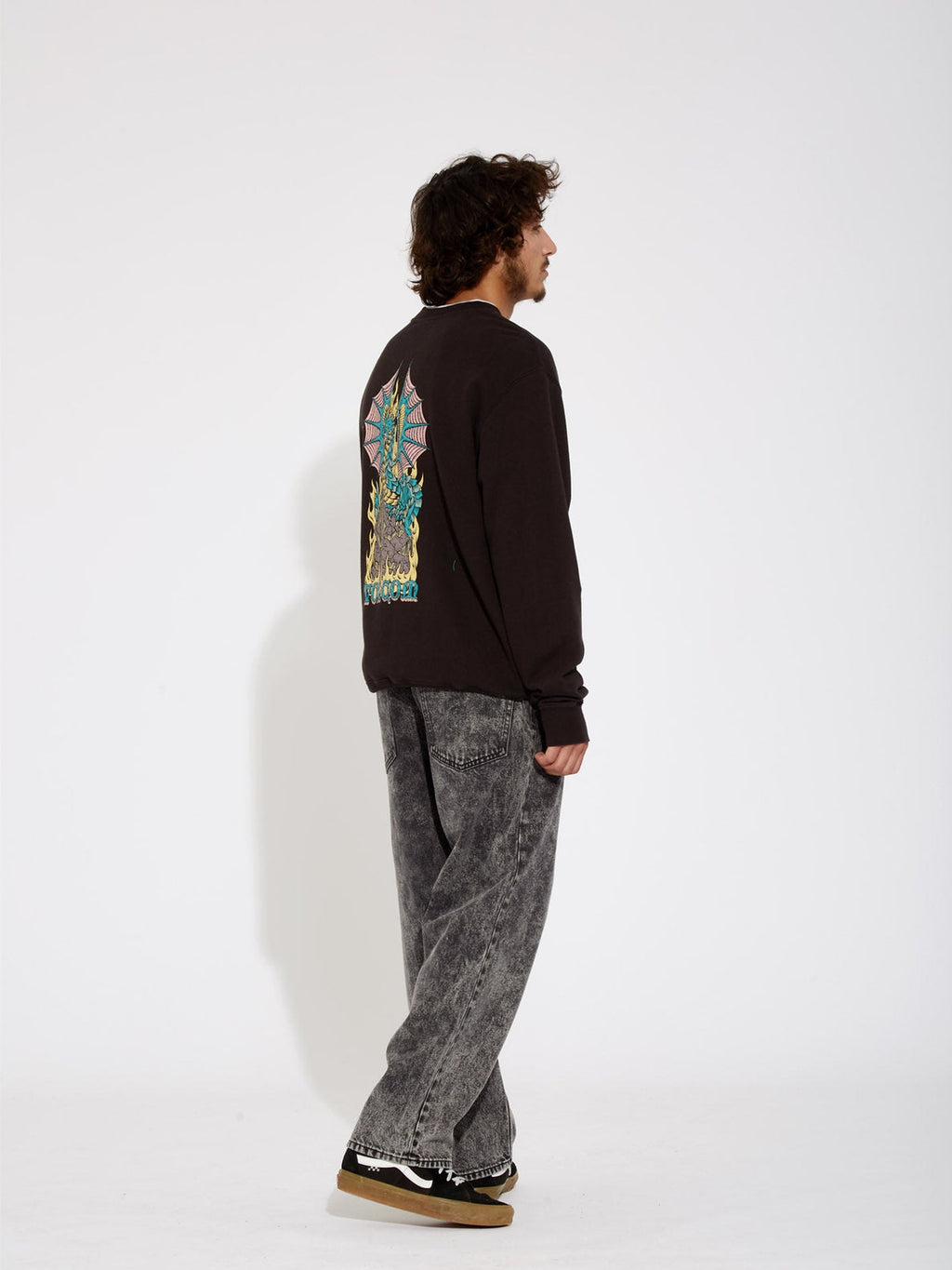Volcom Alstone Crew Sweatshirt – Schwarz
