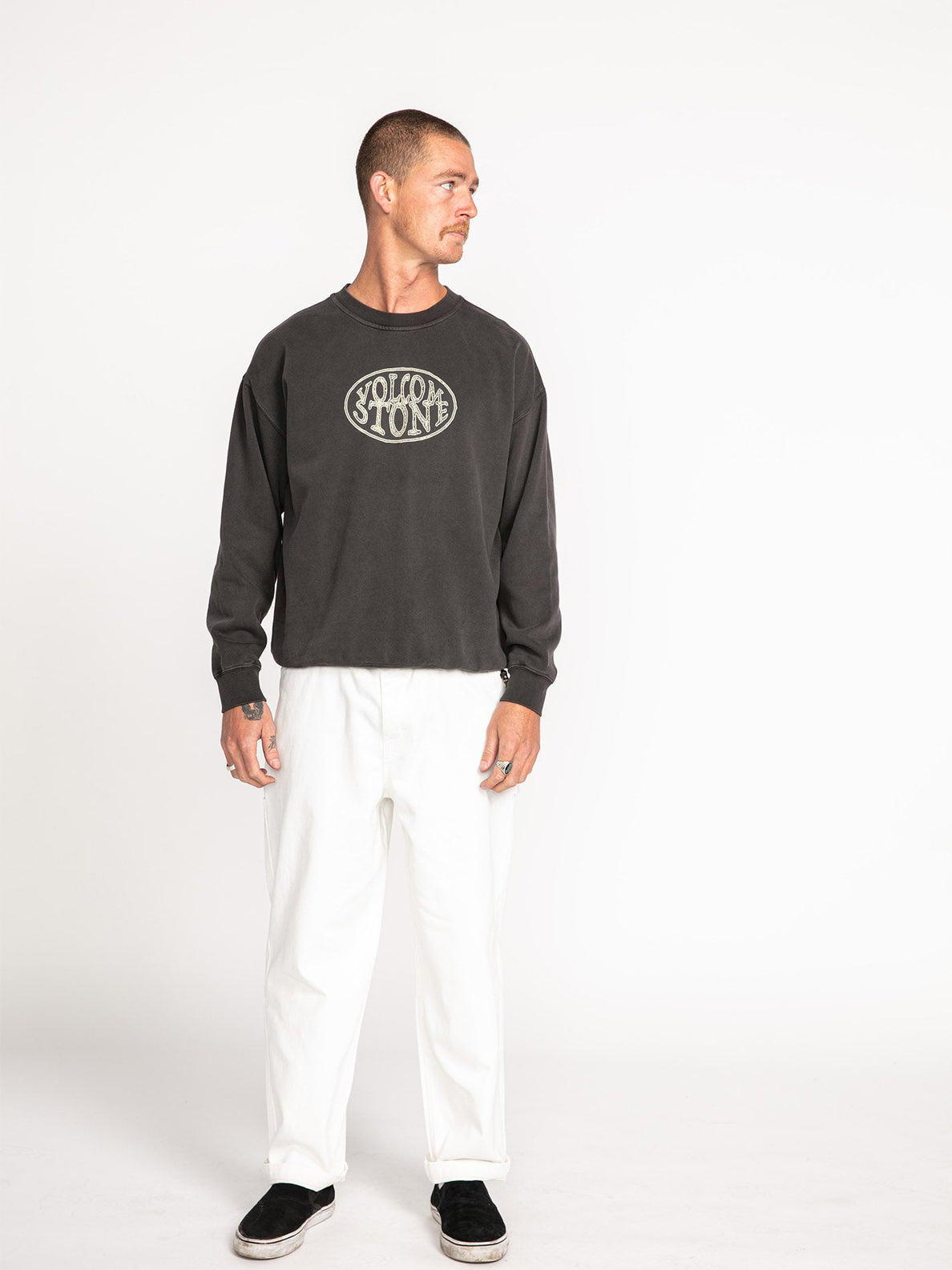 Volcom Lifer Crew Sweatshirt - Storm Cloud