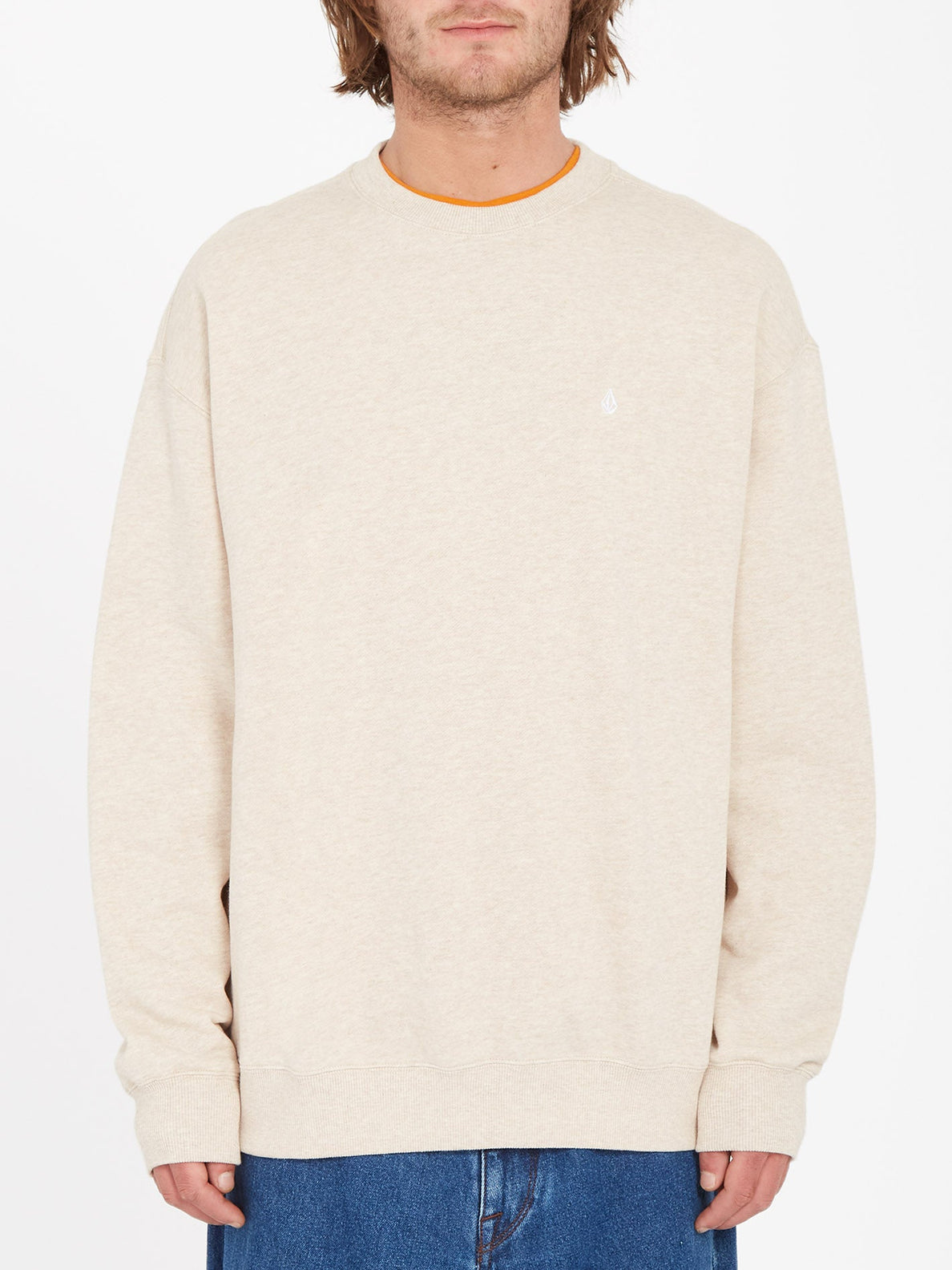 Sweat Volcom Single Stone Crew - Whitecap Gris