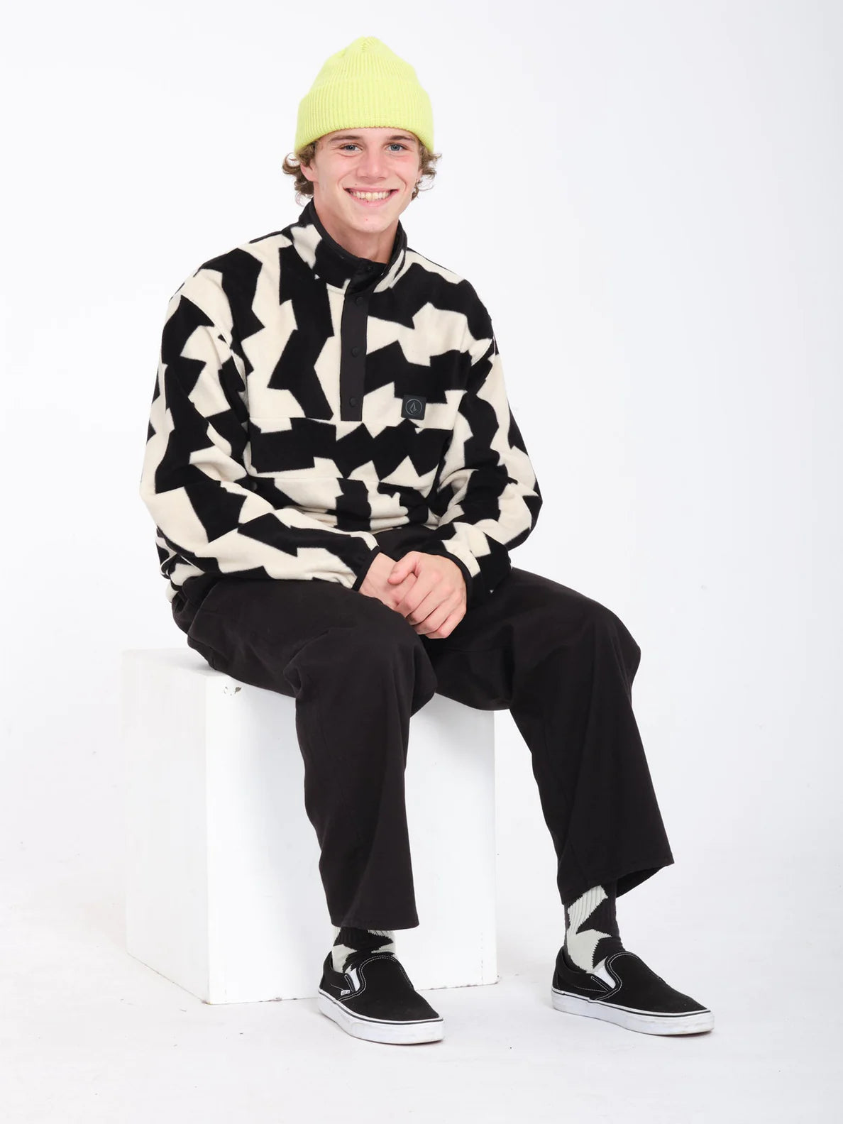 Forro Polar Volcom Error92 Mock Neck - Dirty White