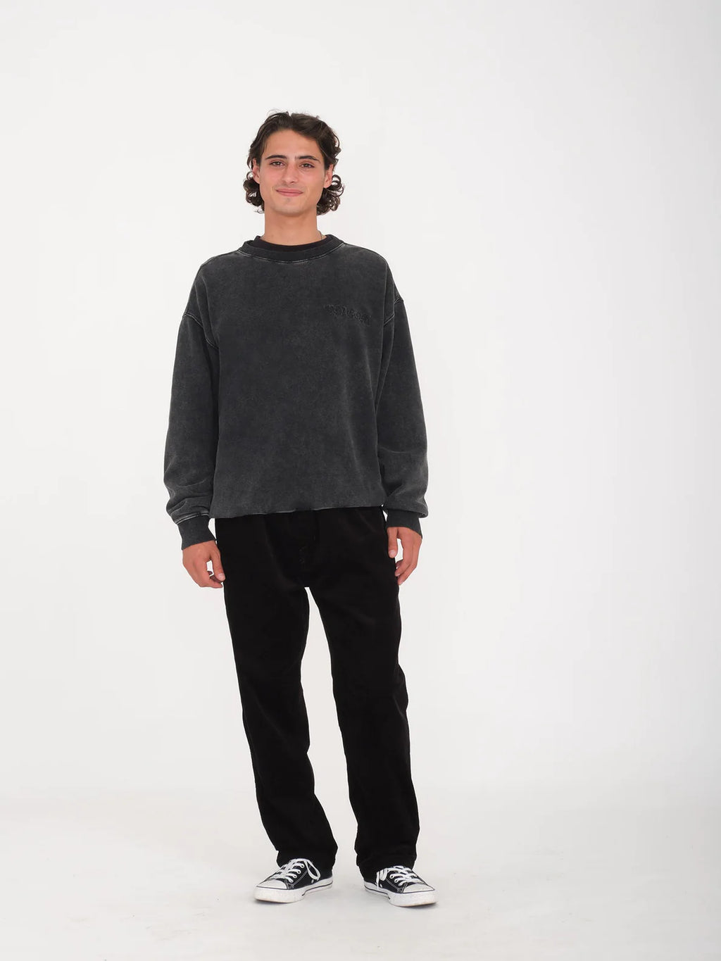 Volcom Acid Wall Crew Sweatshirt - Black