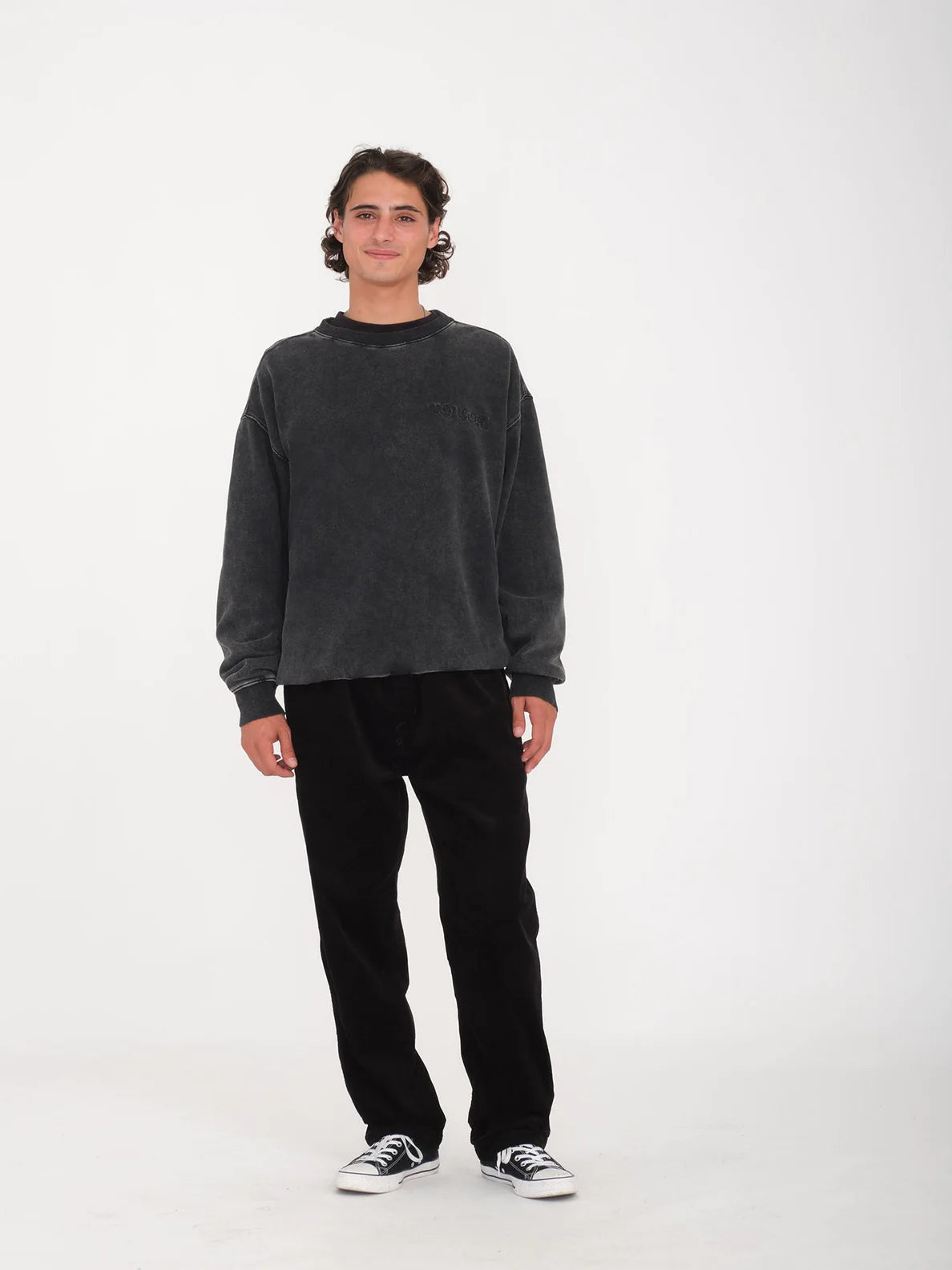 Volcom Acid Wall Crew Sweatshirt - Black