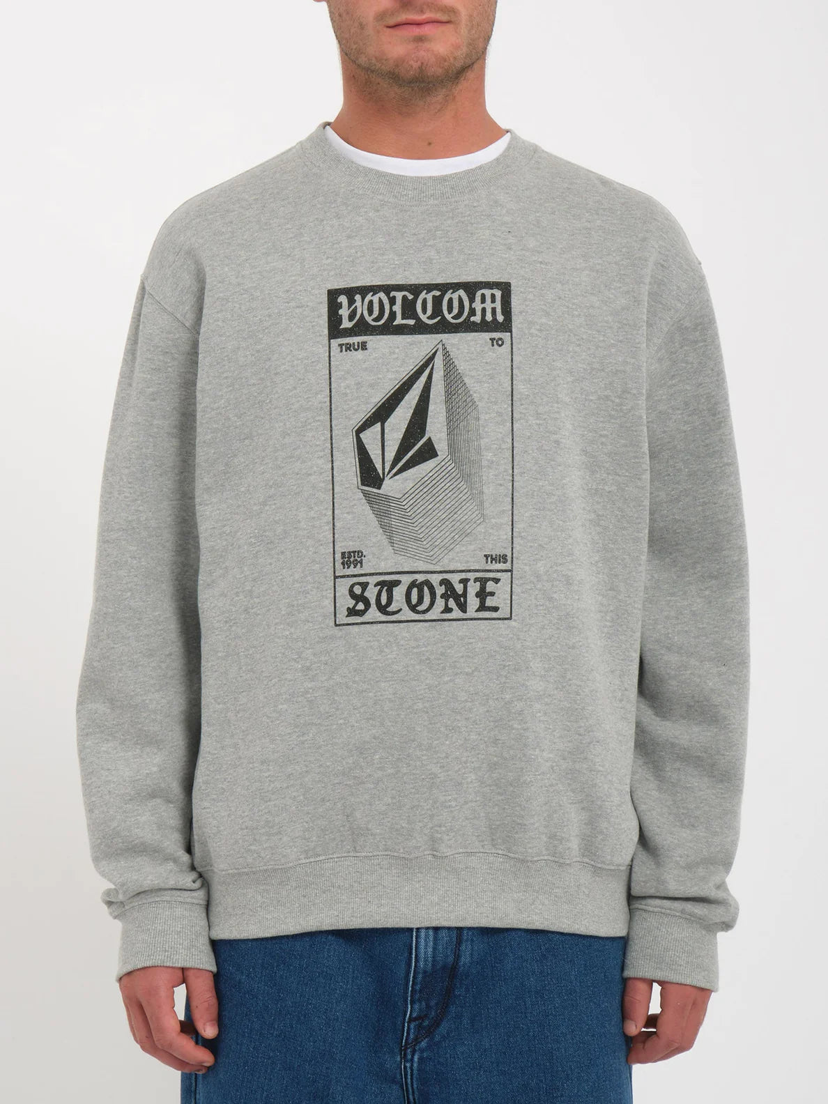 Volcom Watanite Crew Sweatshirt - Heather Gray