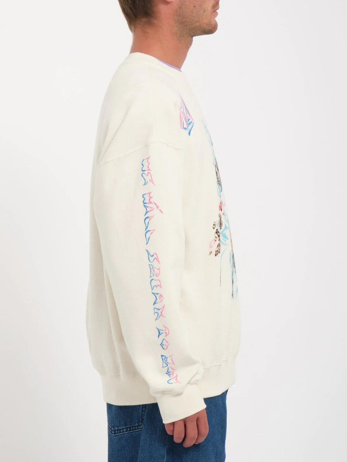 Sudadera Crew Volcom Sam Ryser - Off White | surfdevils.com