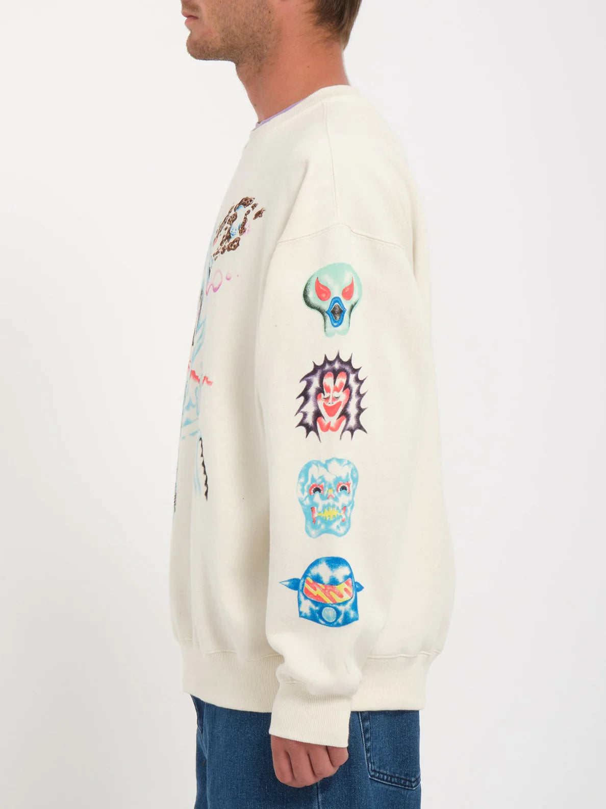 Volcom Sam Ryser Crew Sweatshirt - Off White | surfdevils.com