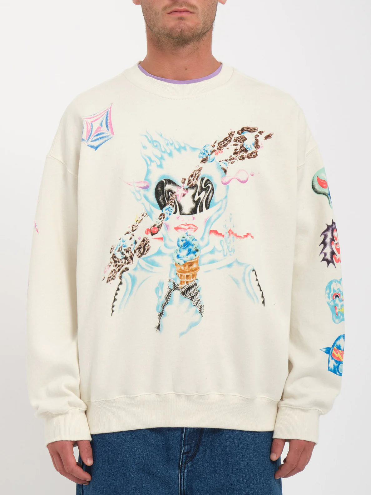 Sweat Volcom Sam Ryser Crew - Off White