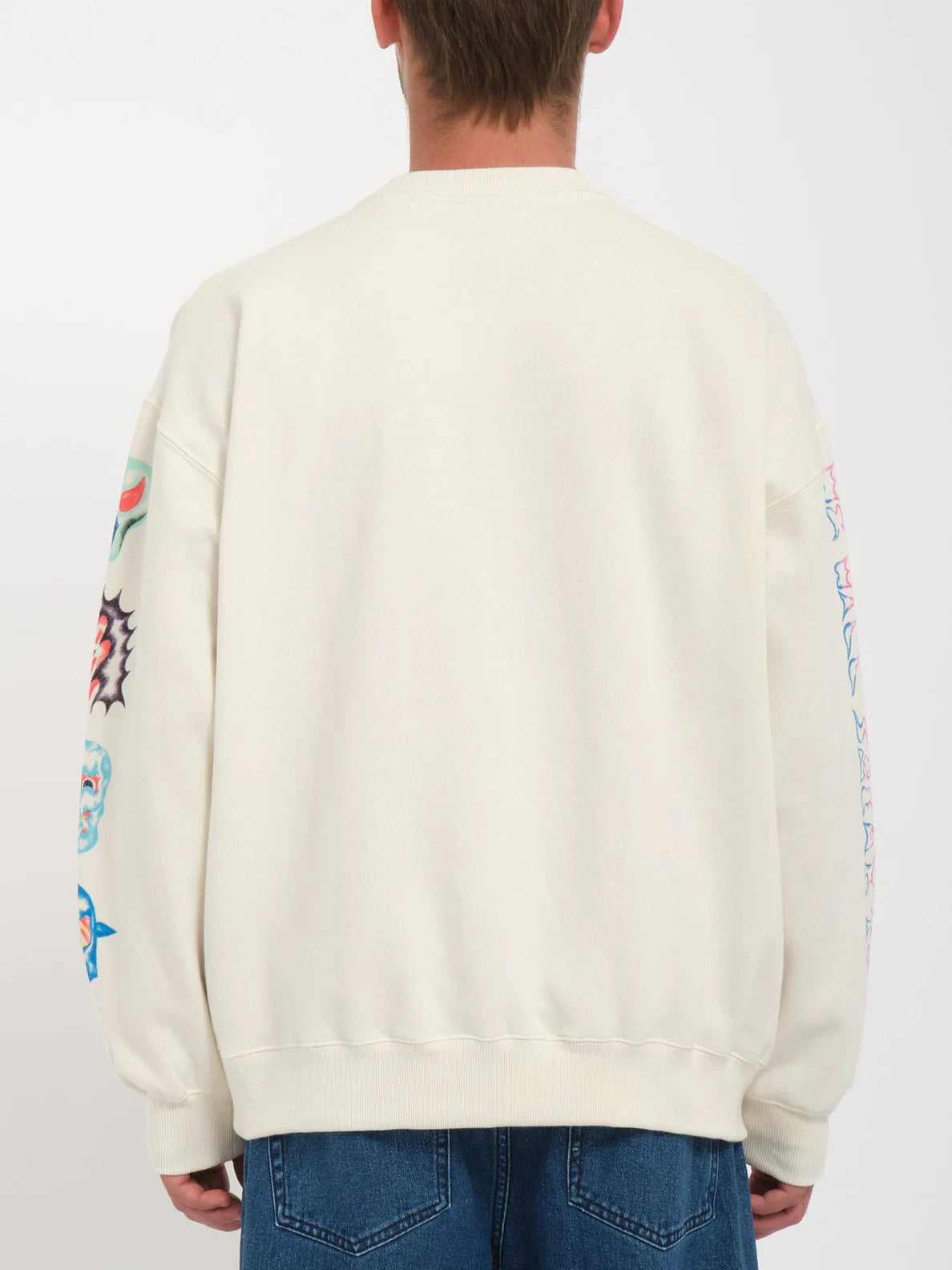 Sweat Volcom Sam Ryser Crew - Off White | Nouveaux produits | Produits les plus récents | Produits les plus vendus | surfdevils.com