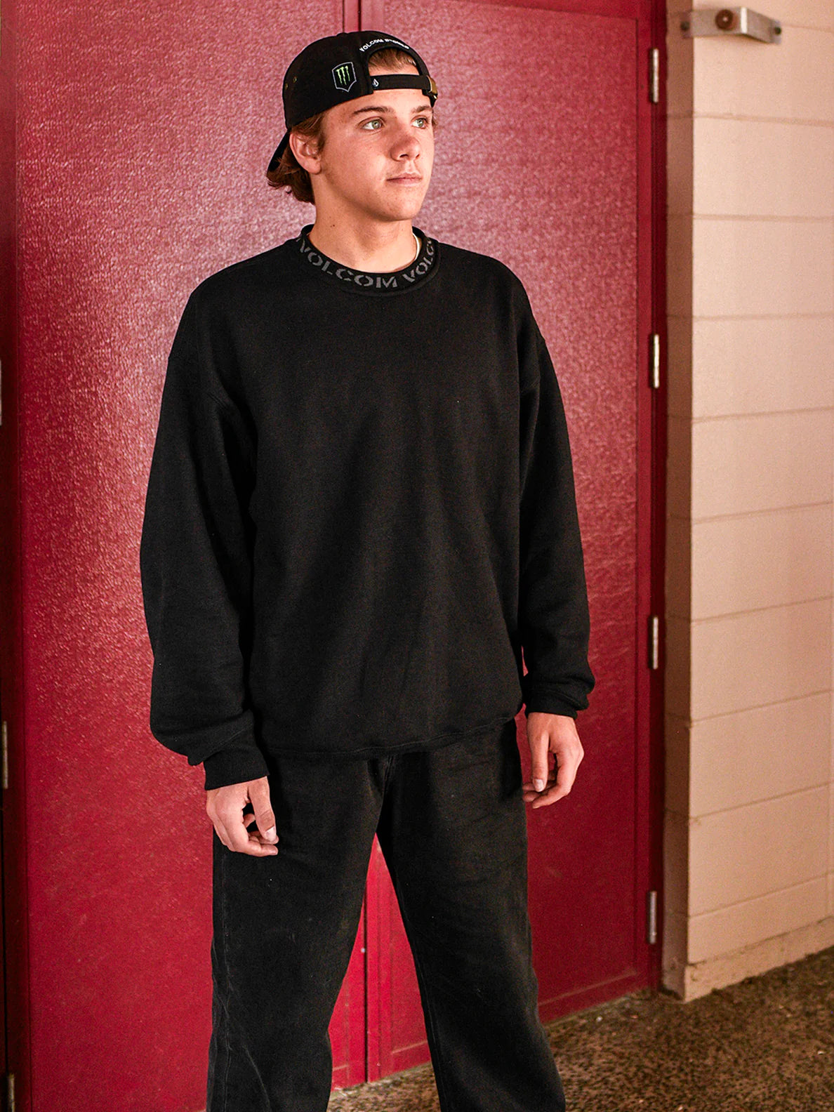 Sweat Volcom Skate Vital Crew - Noir
