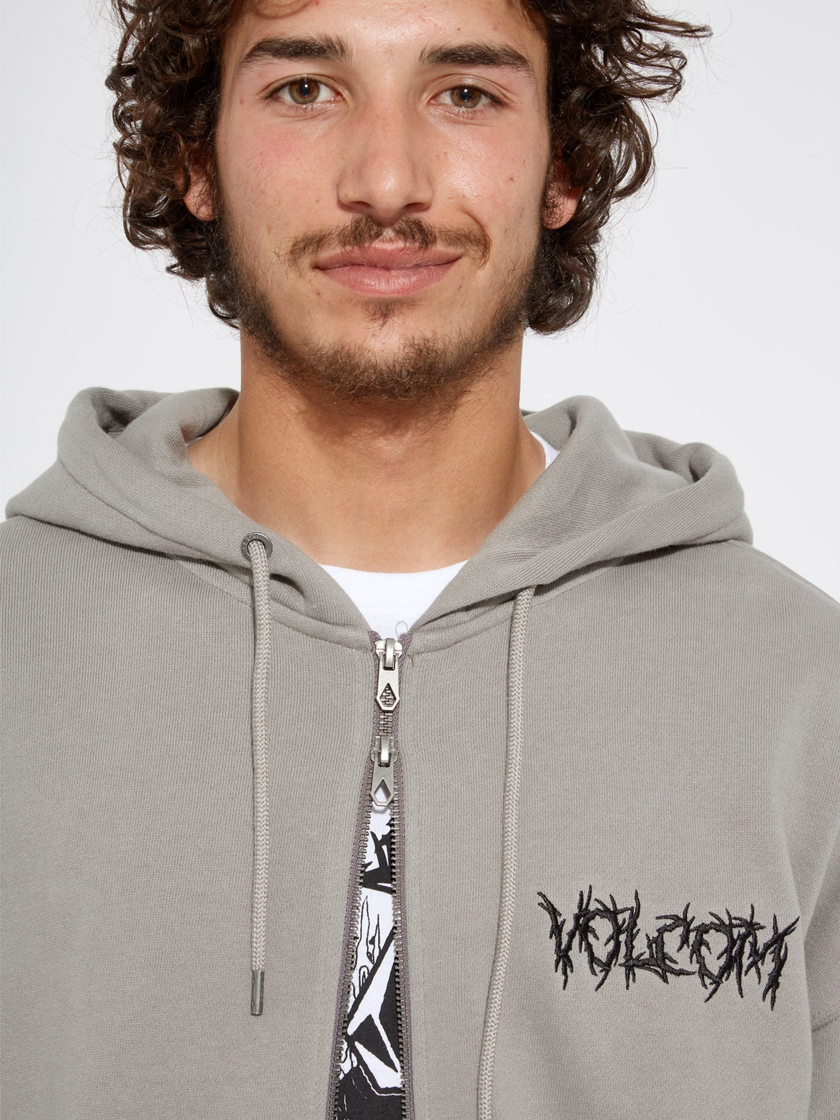 Sweat à capuche zippé Volcom Issanka Dusk Grey