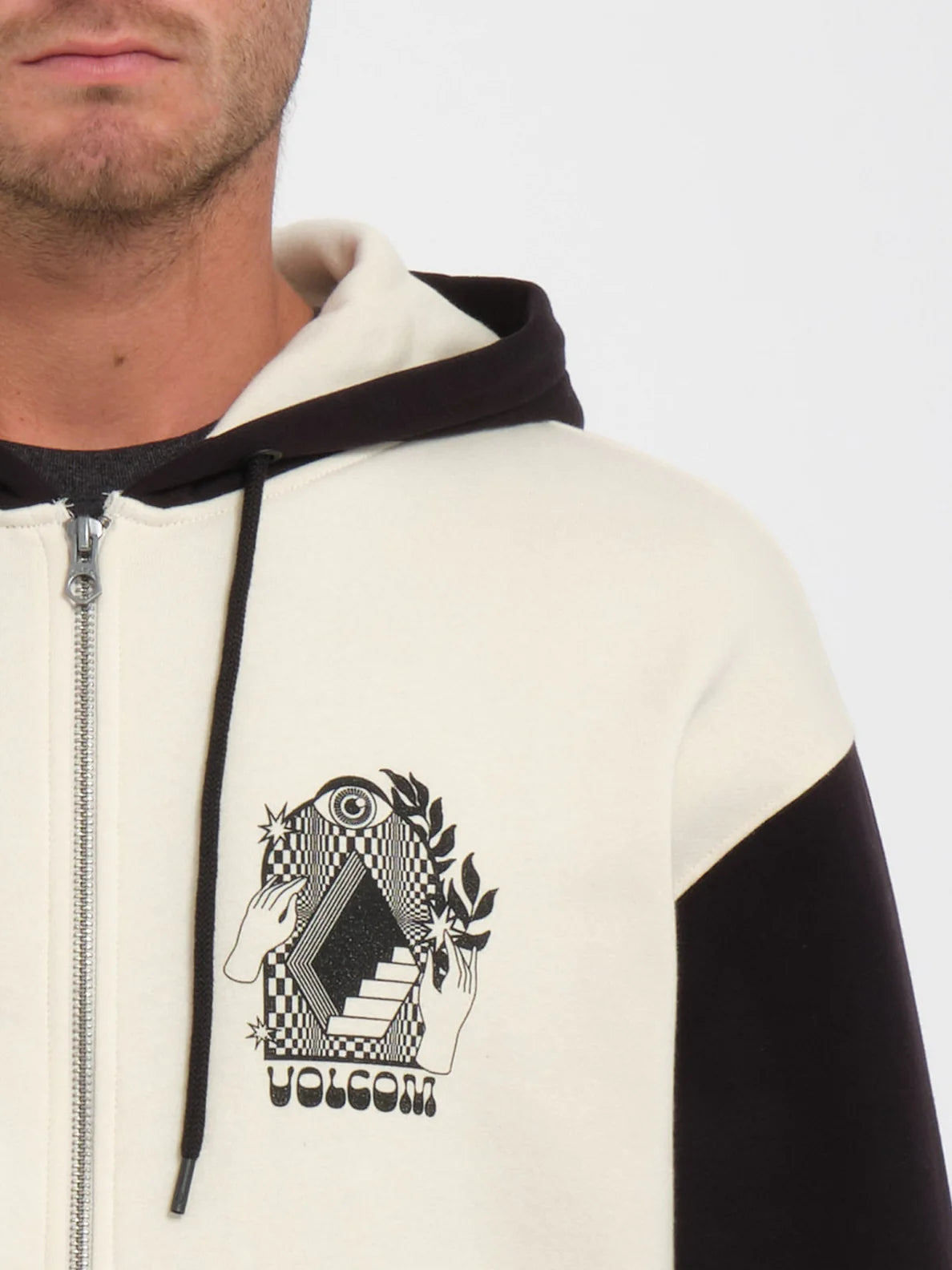 Volcom Watanite Zip Hoodie - Dirty White
