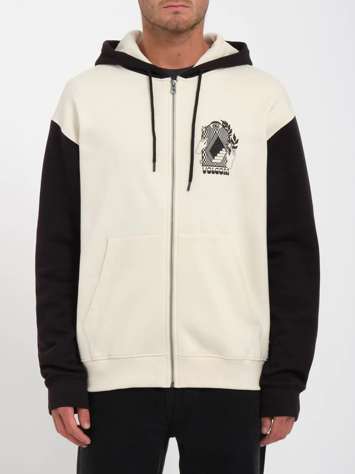 Volcom Watanite Zip Hoodie - Dirty White