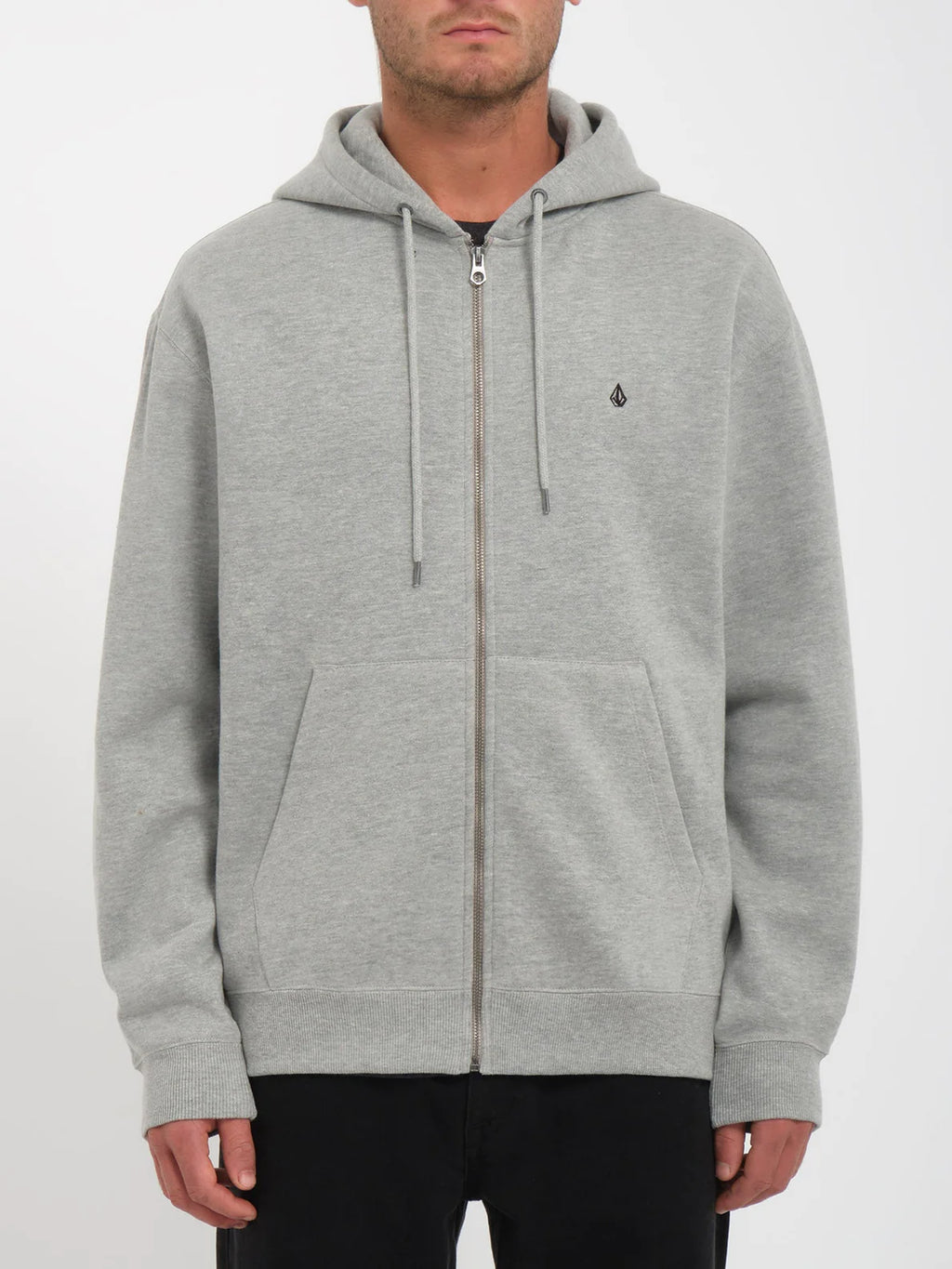 Volcom Single Stone Zip Hoodie – Heather Grey