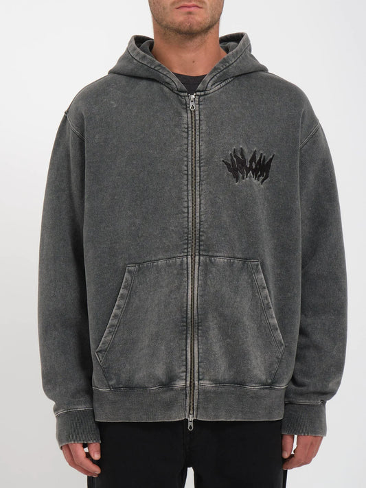 Volcom Issanka Kapuzenpullover mit Reißverschluss – Schwarz