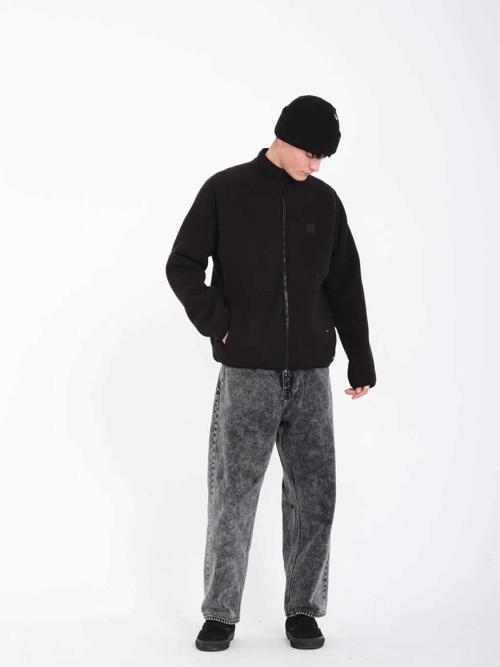 Volcom Runtime Grid Zip Hoodie - Black