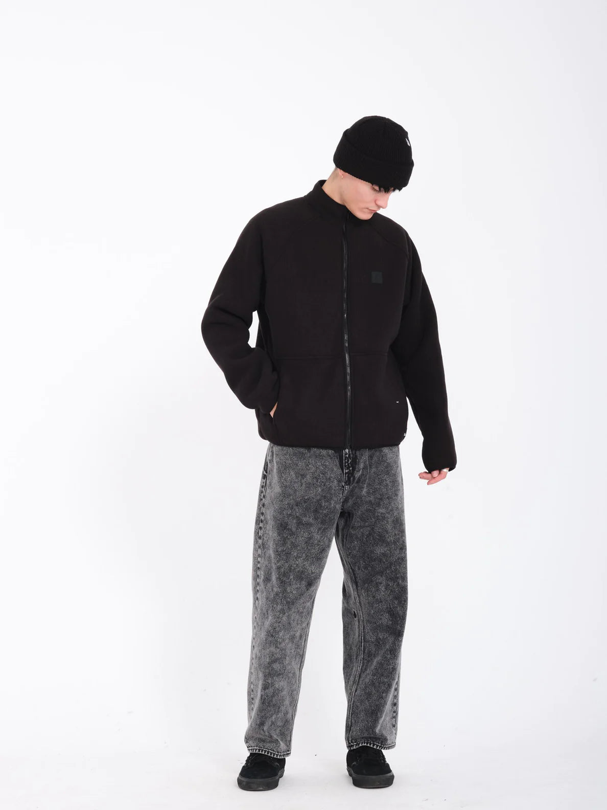 Volcom Runtime Grid Zip Hoodie - Black