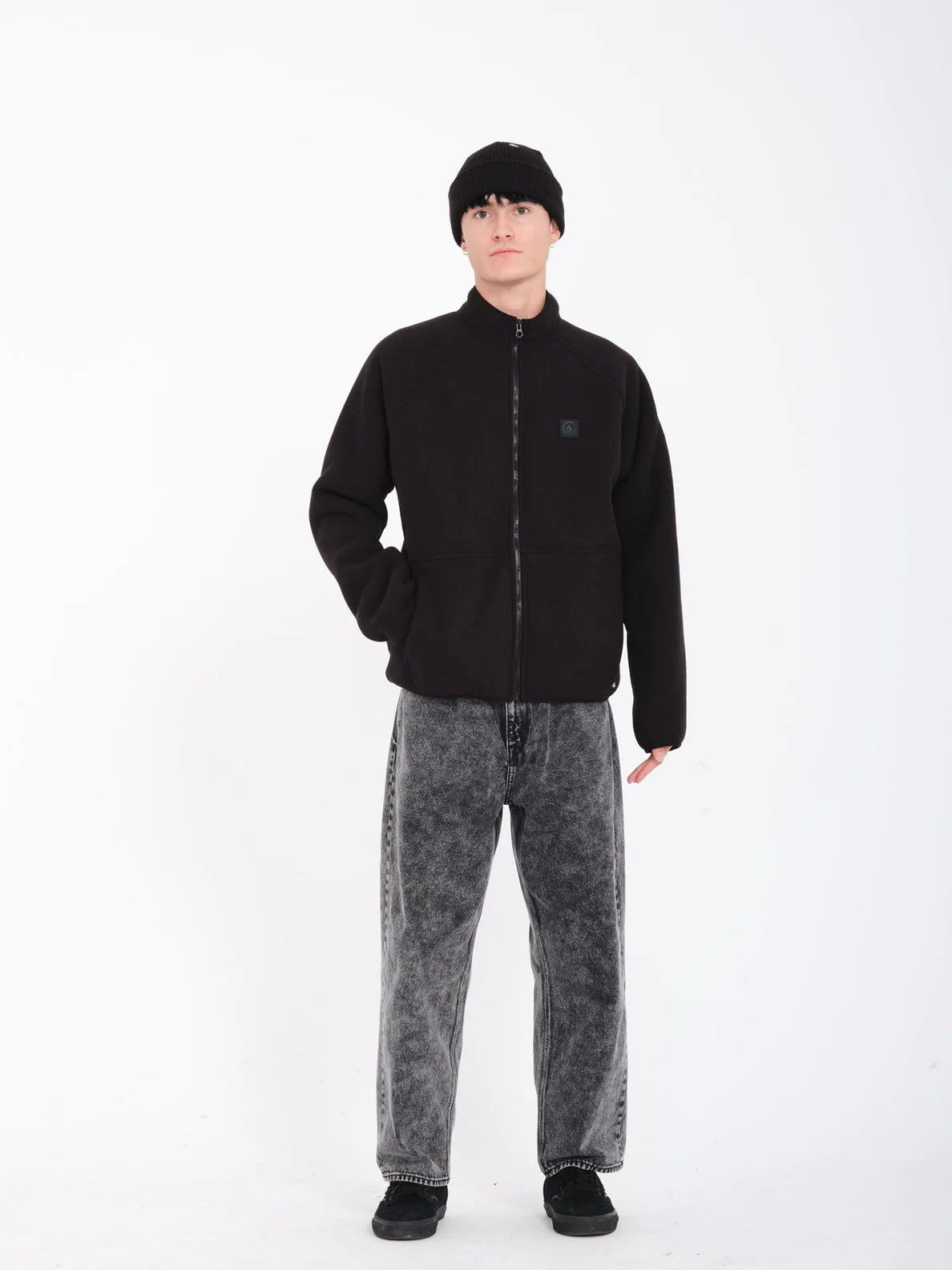 Volcom Runtime Grid Zip Hoodie - Black