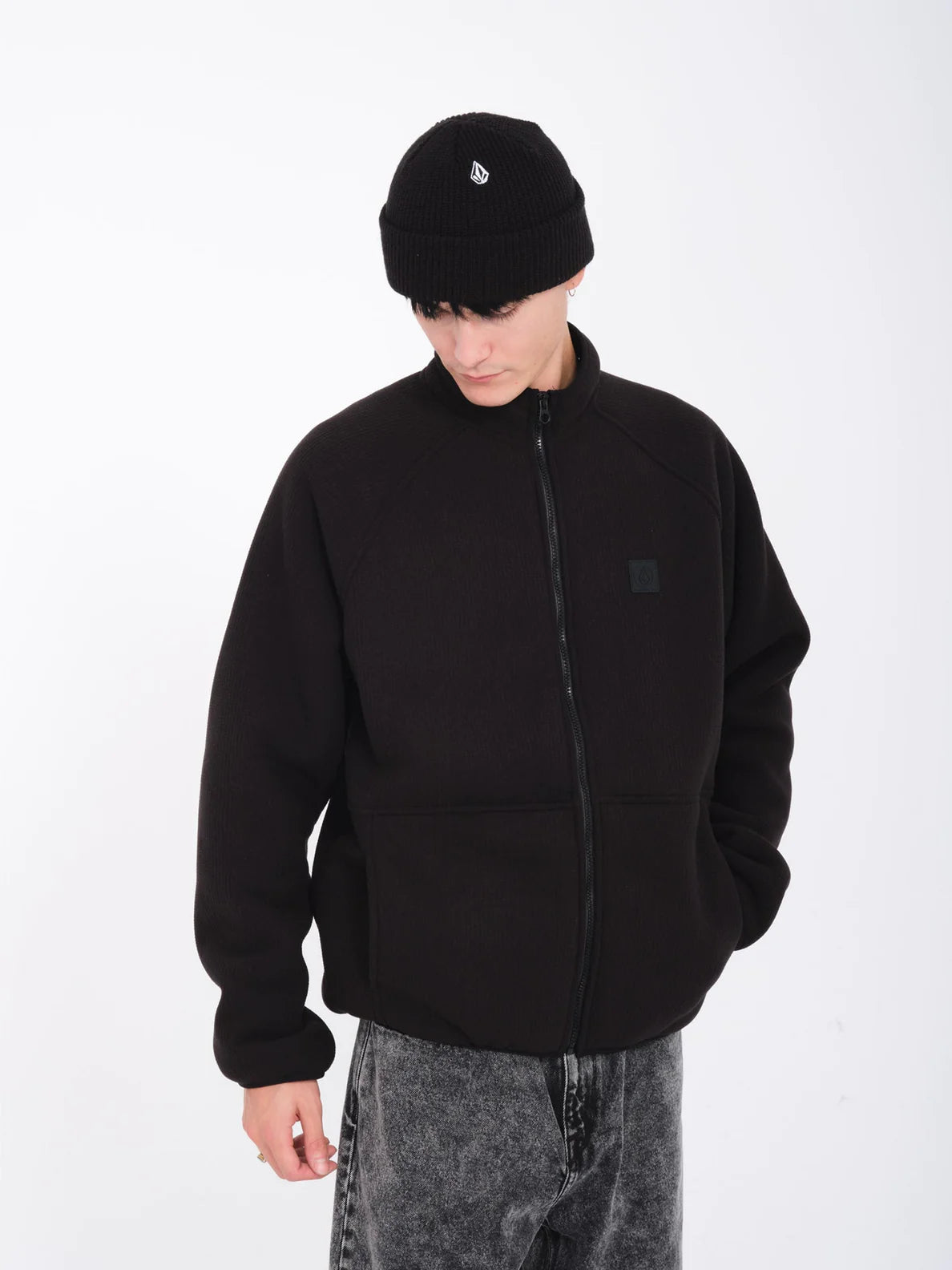 Volcom Runtime Grid Zip Hoodie - Black