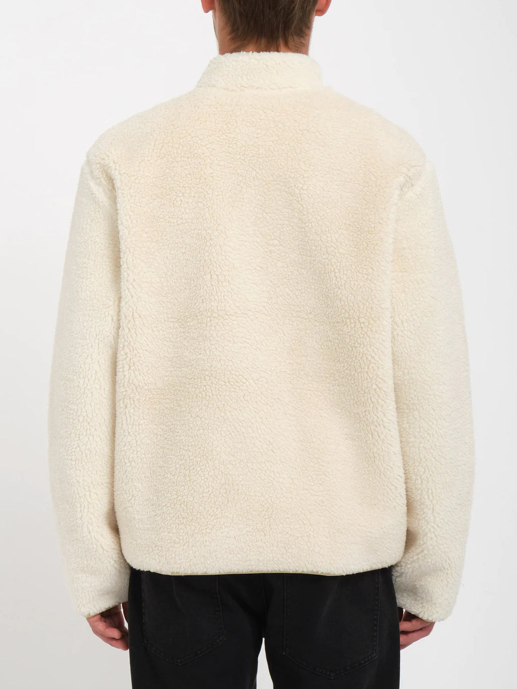 Volcom Muzzer Fuzzar Sherpa Zip Hoodie - Dirty White