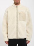 Sudadera con Cremallera Volcom Muzzer Fuzzar Sherpa - Dirty White
