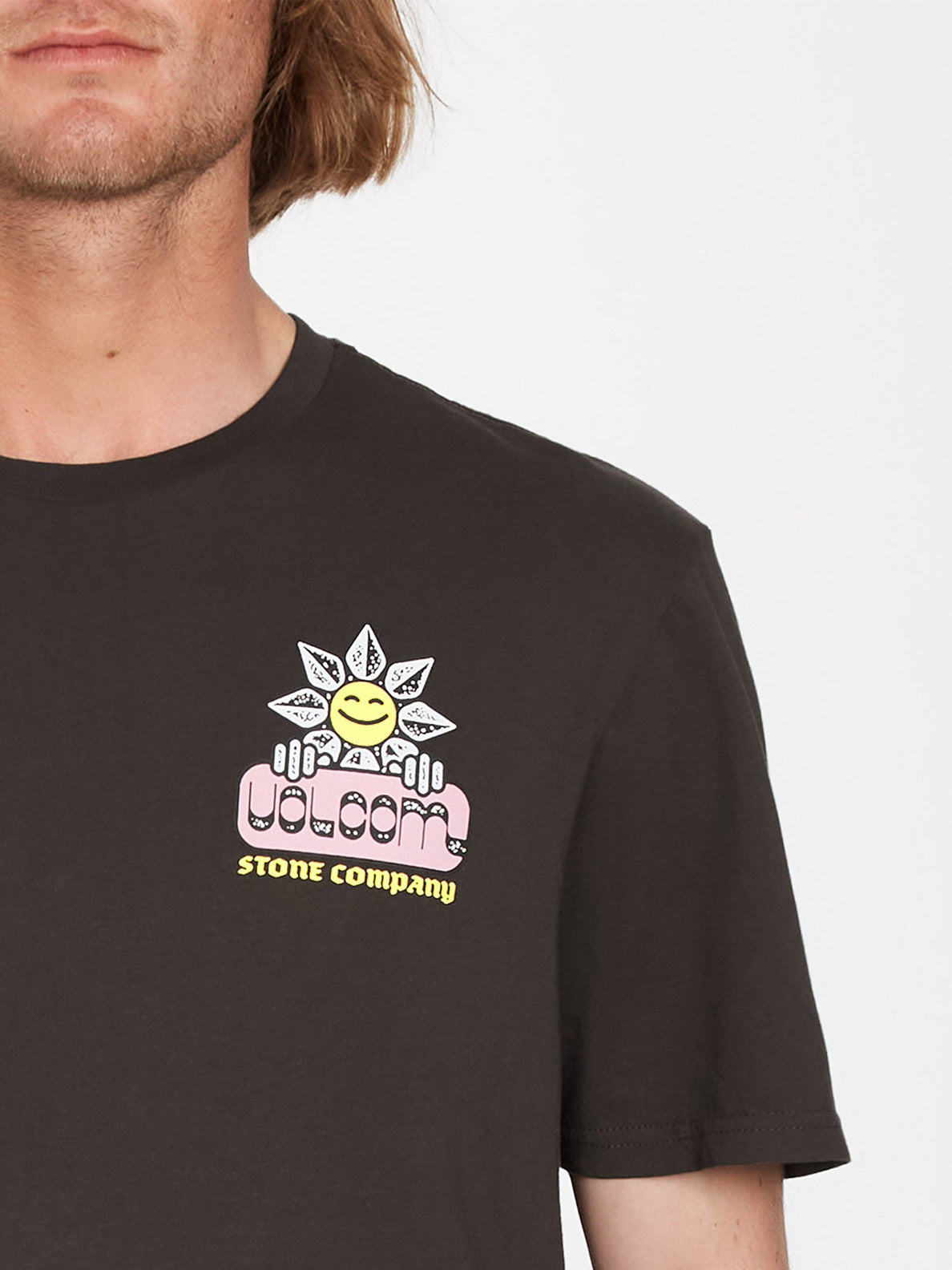 Volcom Gardener Rinsed Schwarzes T-Shirt