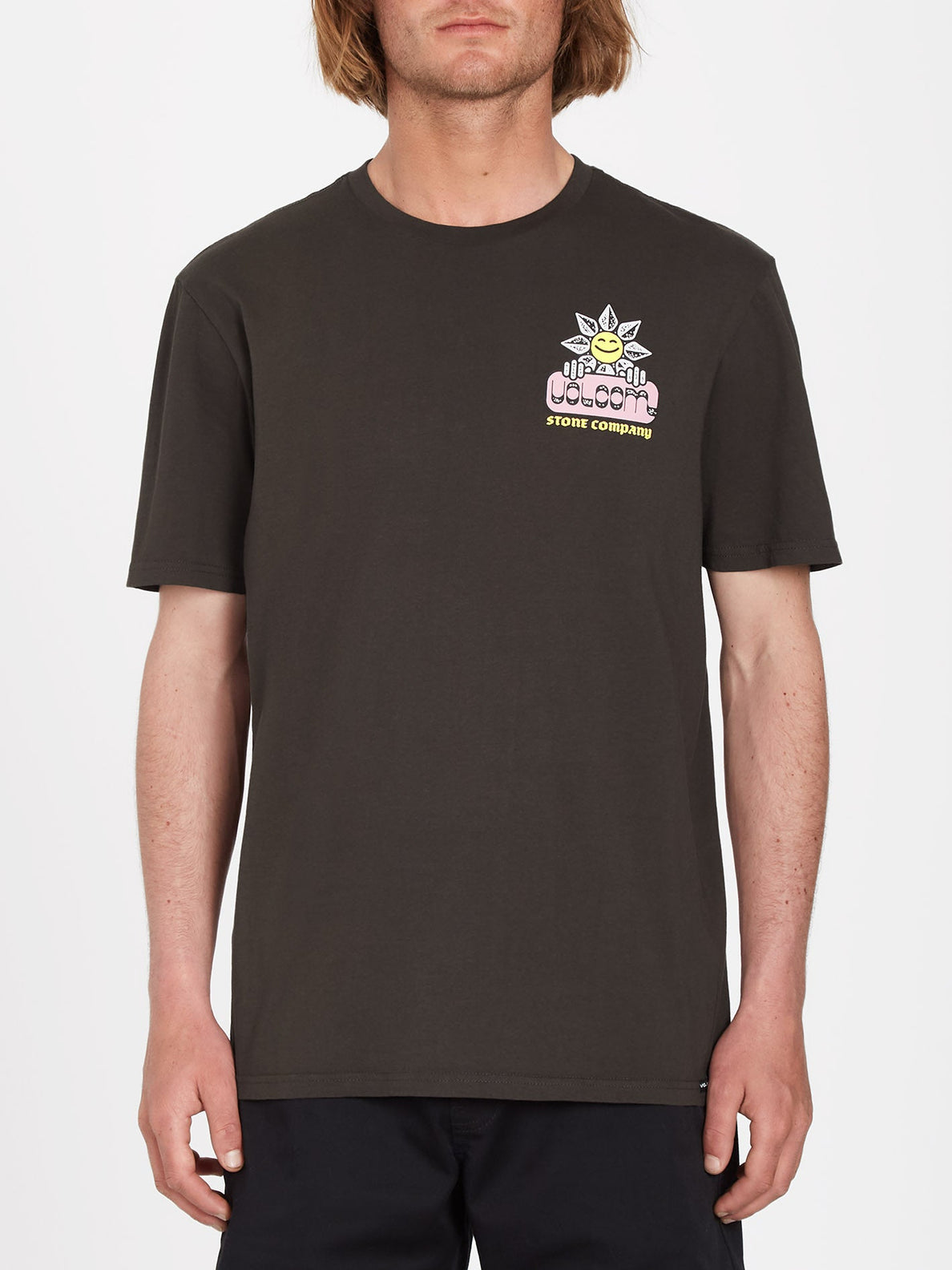 Volcom Gardener Rinsed Schwarzes T-Shirt