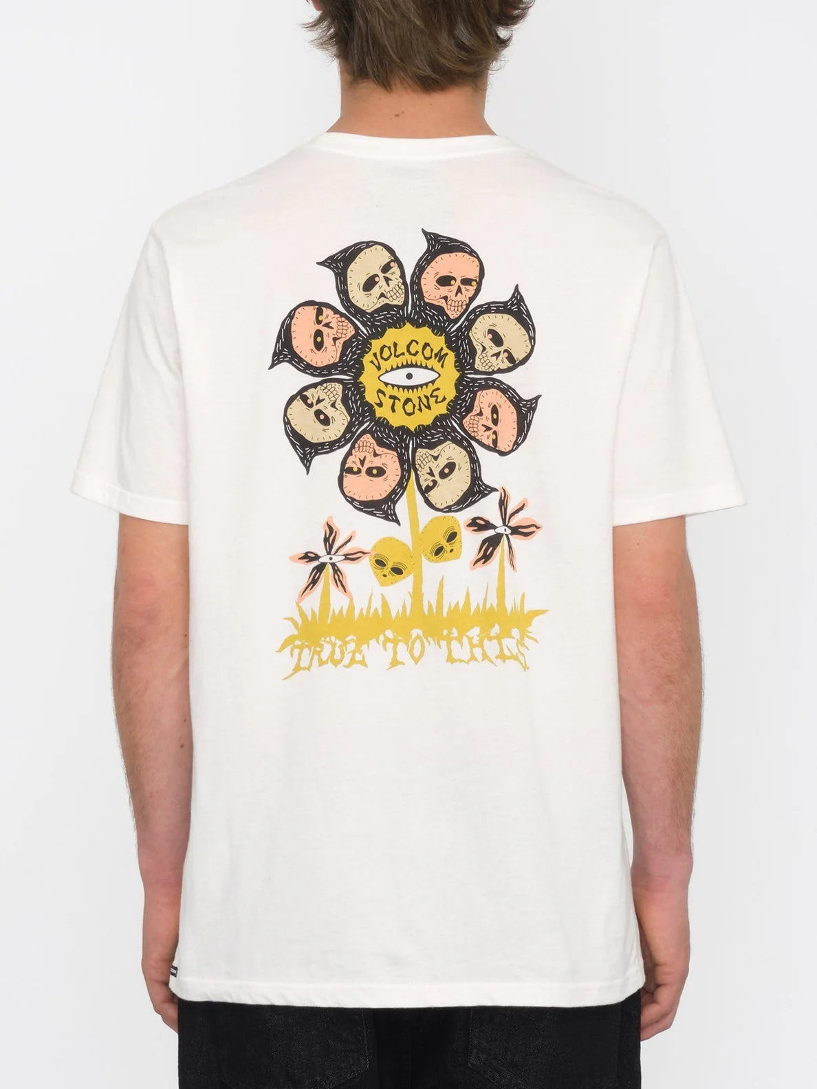 Volcom Flower Budz Short Sleeve T-shirt - Off White | Collection_Zalando | Men's short sleeve t-shirts | Men's T-shirts | Volcom Shop | surfdevils.com