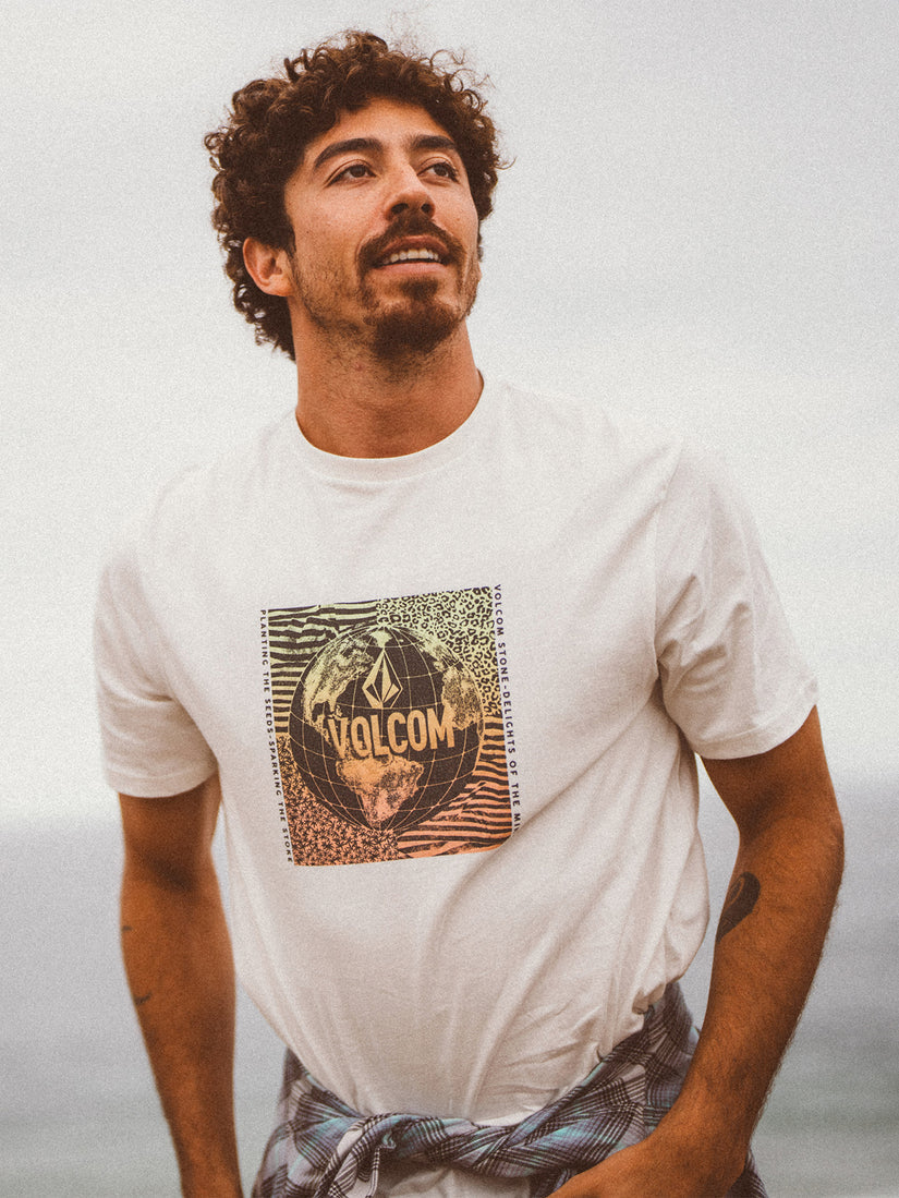 Volcom Earthtrippin Farm To Yarn T-Shirt – gebrochenes Weiß