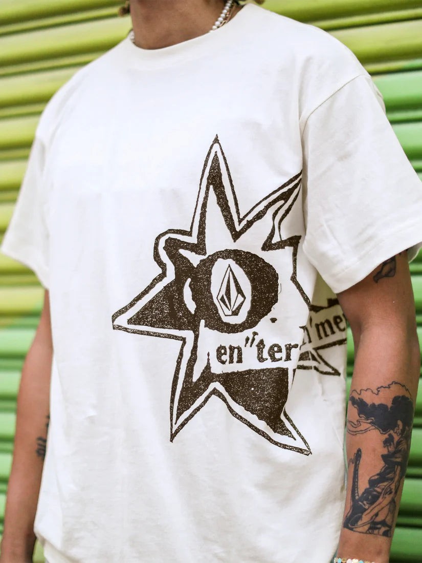 Volcom V Ent Stone Burst T-Shirt - Off White