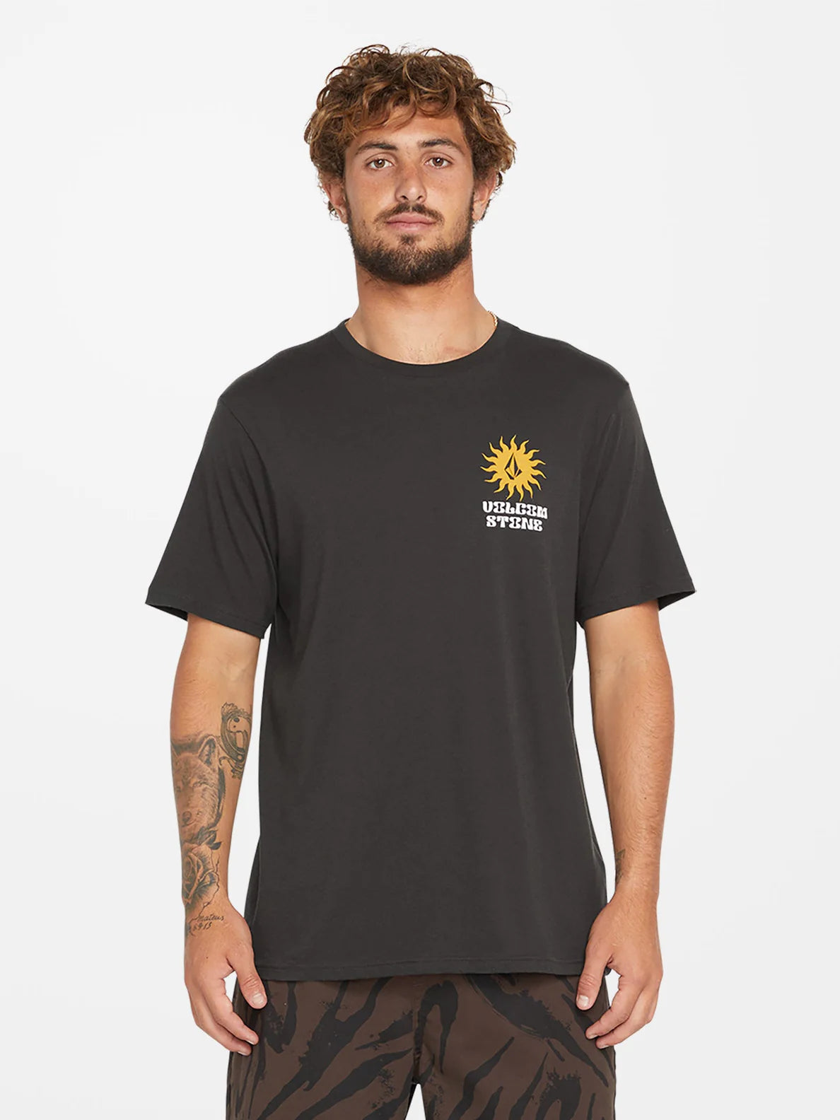 Camiseta Volcom Farm To Yarn Rayz - Vintage Black