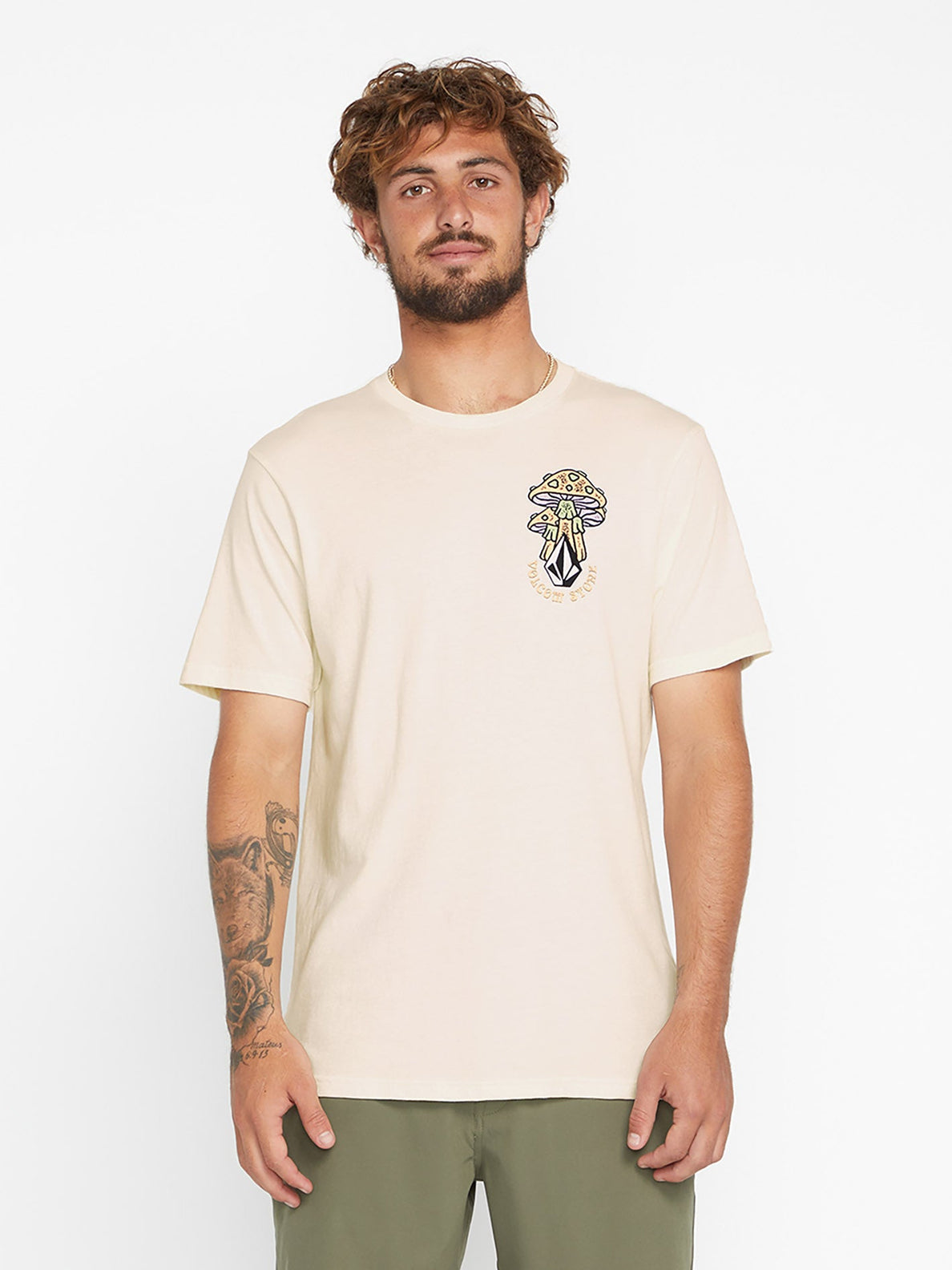 T-shirt bianca Volcom Farm To Yarn Off