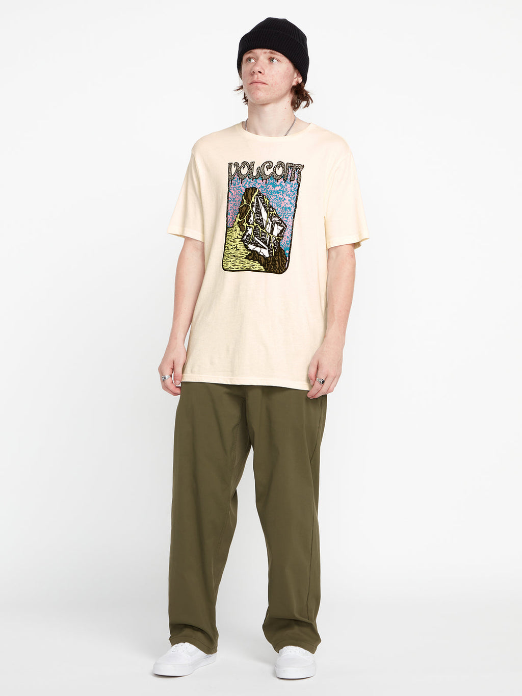 T-shirt Volcom Farm to Yard Submerged - Bianco sporco