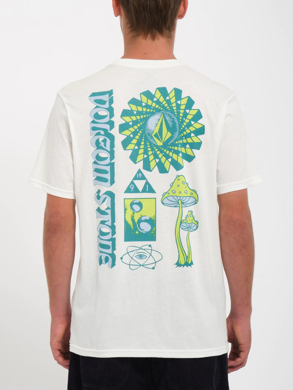 T-shirt Volcom Molchat Farm to Yarn - Bianco sporco