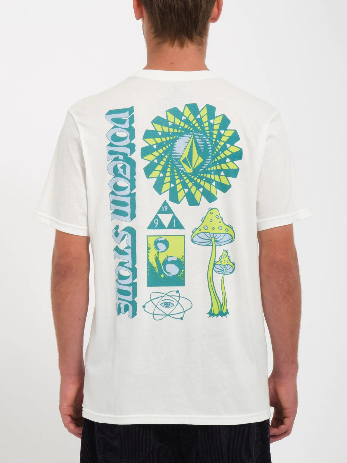 T-shirt Volcom Molchat Farm to Yarn - Bianco sporco