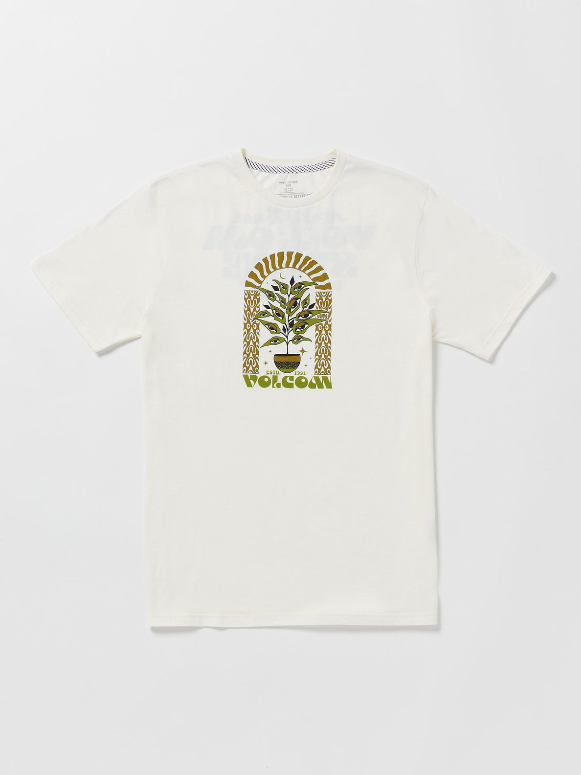 Camiseta Volcom Delights Farm To Yarn Earth Tripper - Off White