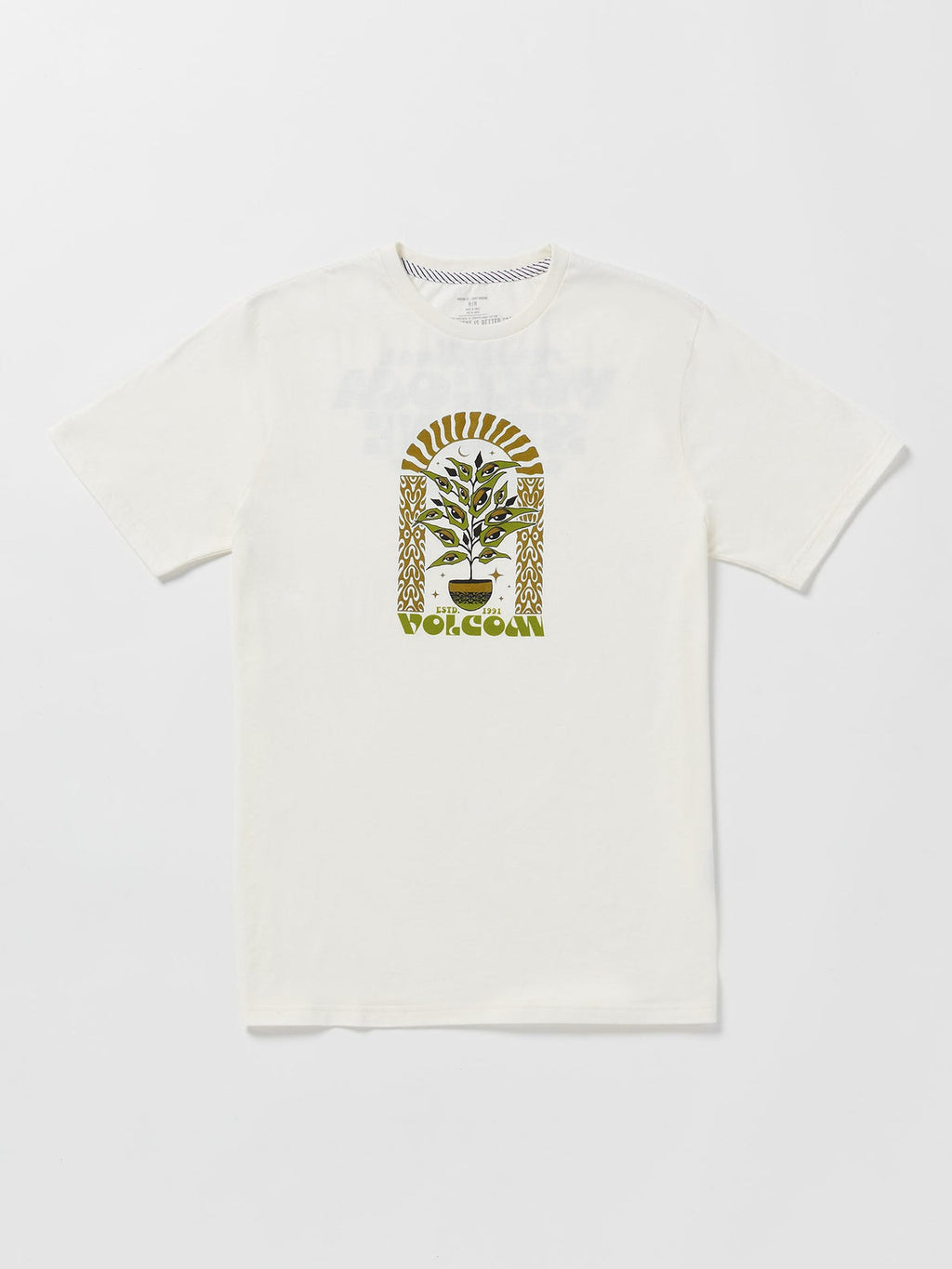 T-shirt Volcom Delights Farm To Yarn Earth Tripper - bianco sporco