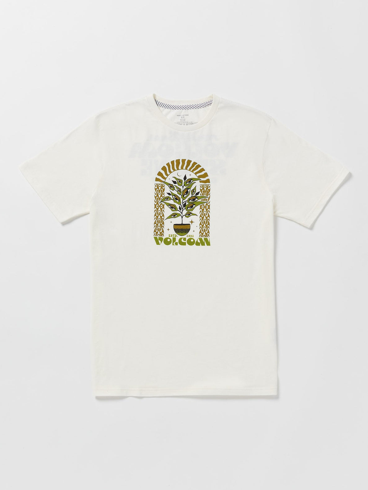 T-shirt Volcom Delights Farm To Yarn Earth Tripper - bianco sporco