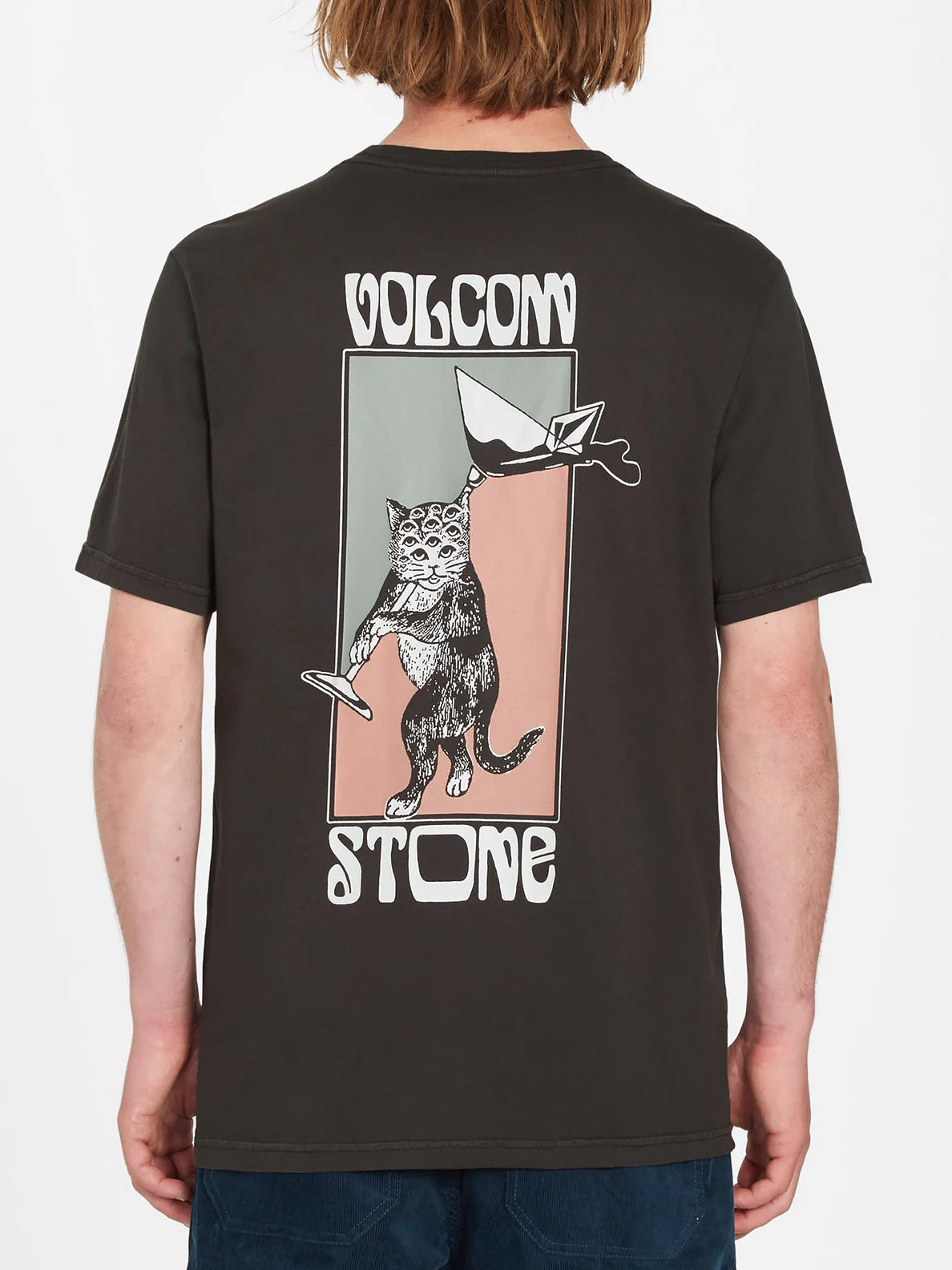 Camiseta Volcom Feline - Rinsed Black | Camisetas de hombre | Camisetas manga corta de hombre | Volcom Shop | surfdevils.com